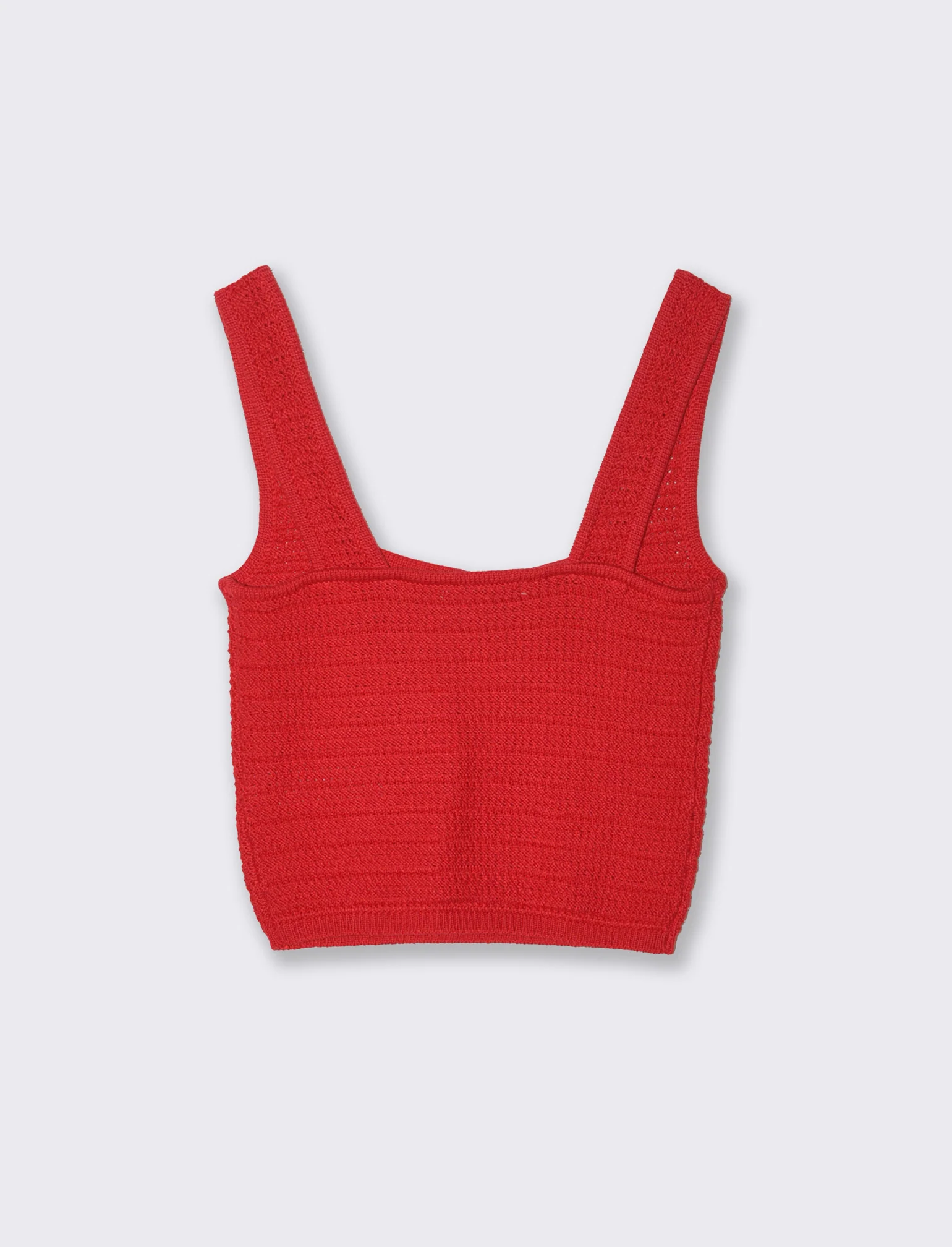 Top crochet da donna - Rosso scarlatto - Image 3
