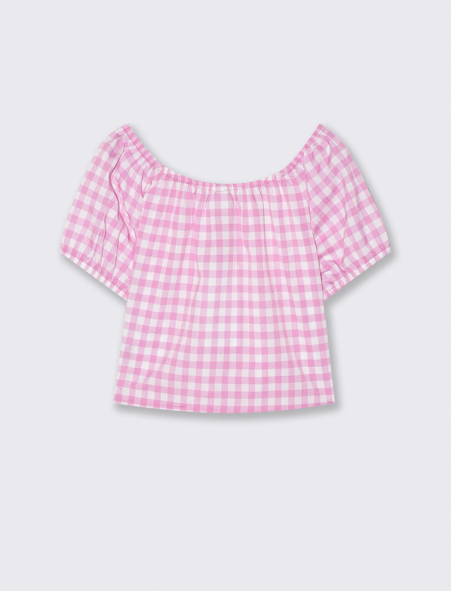 Top in crêpe con nodo decorativo - Rosa - Image 2