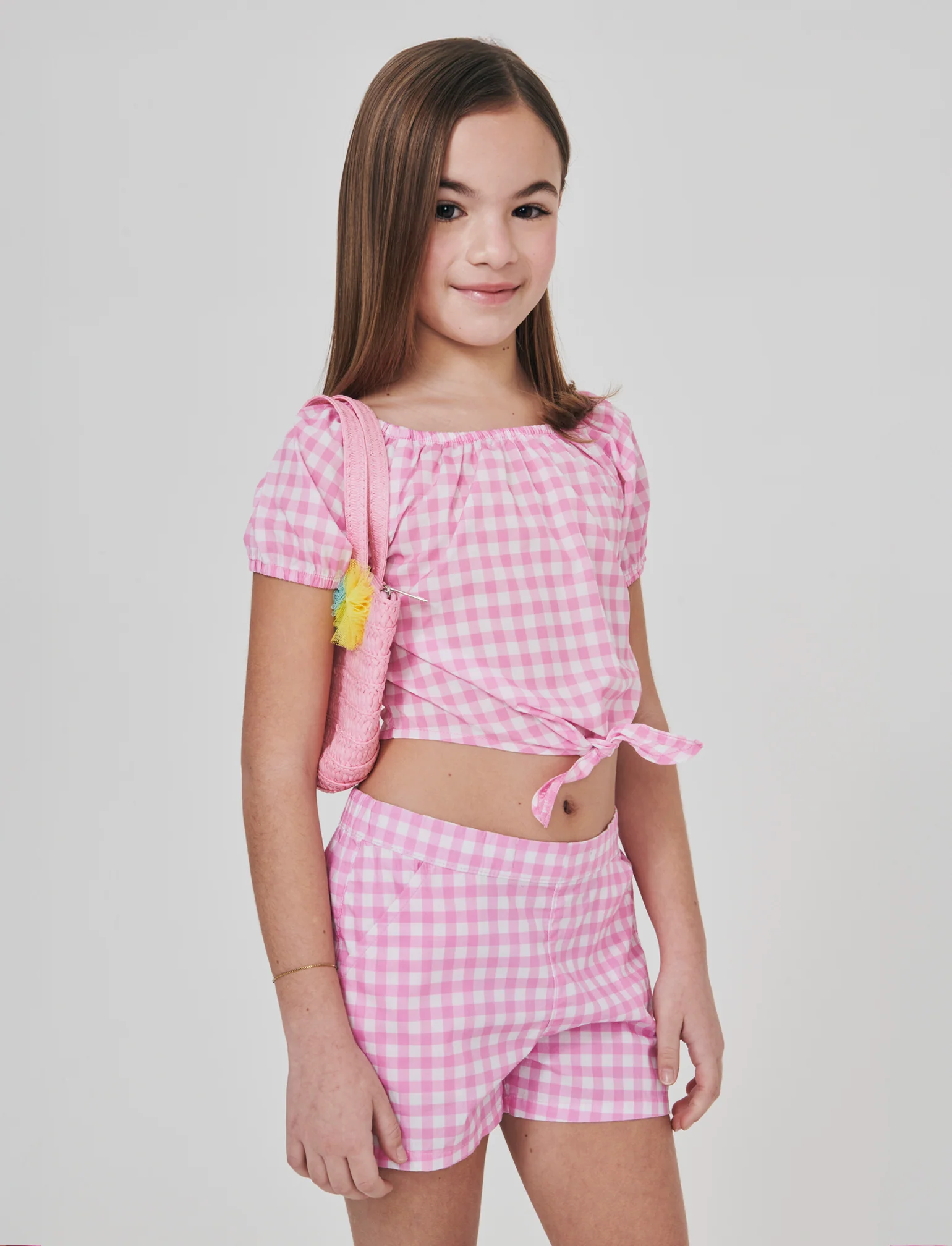 Top in crêpe con nodo decorativo - Rosa - Image 4