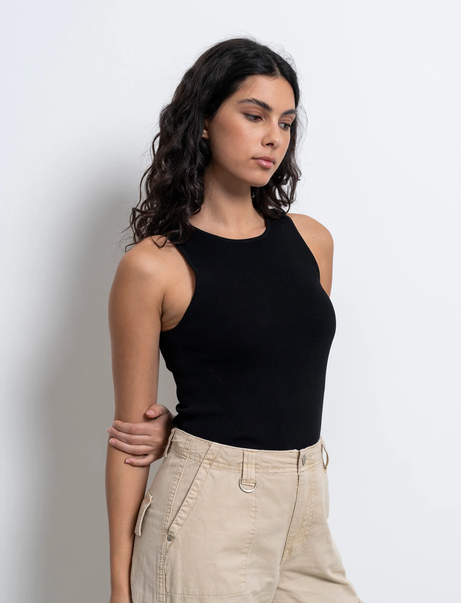 Top in maglia da donna - Nero - Image 3