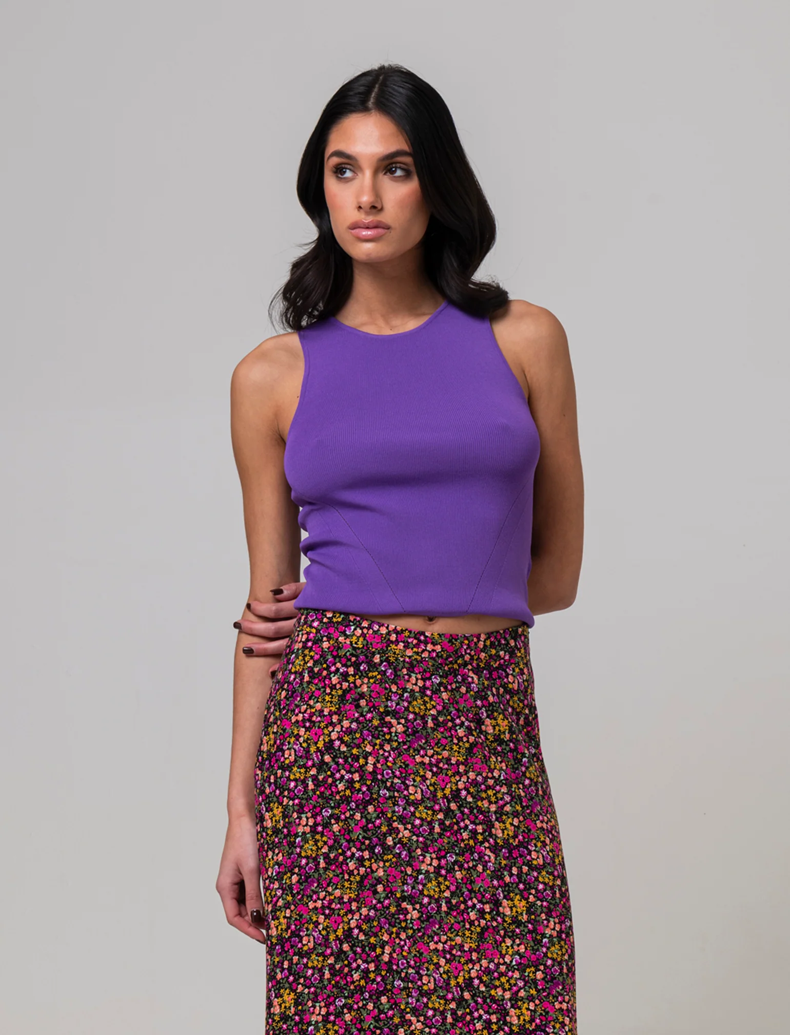 Top in maglia da donna - Porpora - Image 3