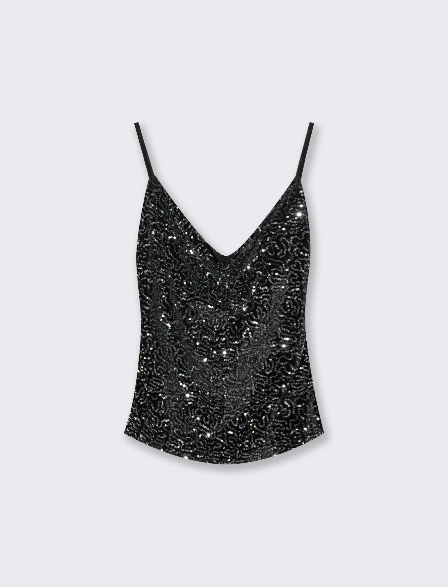 Top in paillettes - Argento