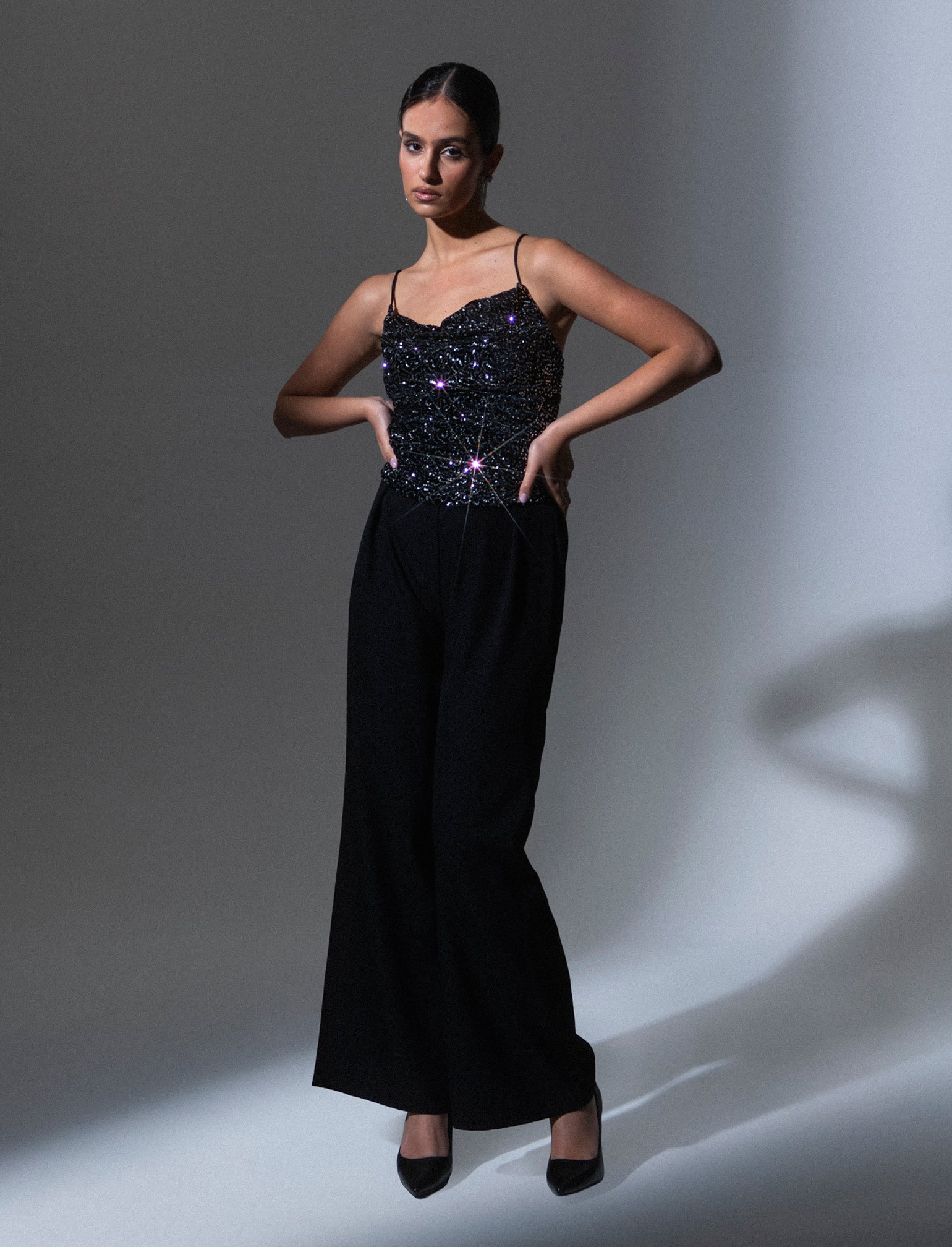 Top in paillettes - Argento - Image 3