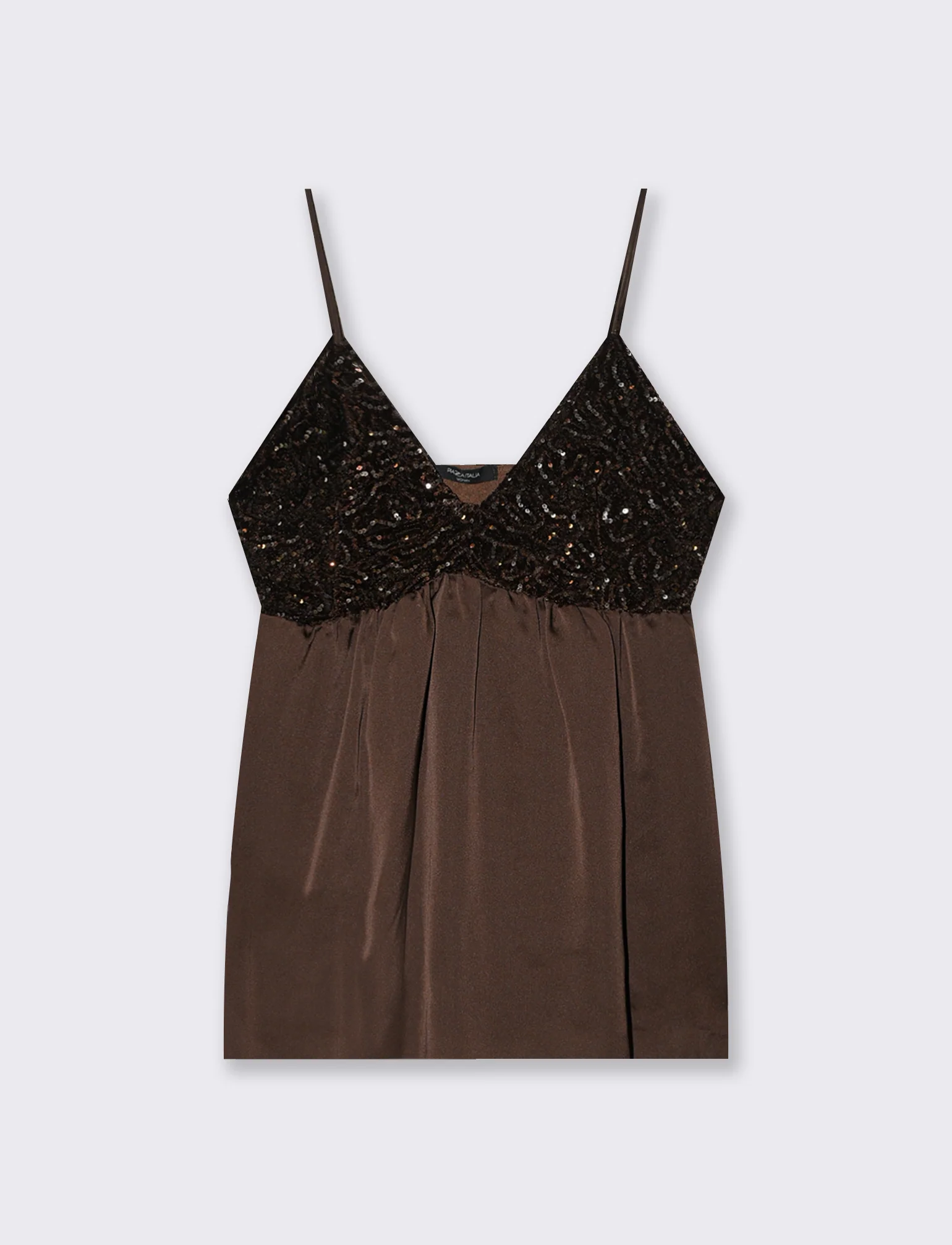 Top in paillettes e georgette - Moro
