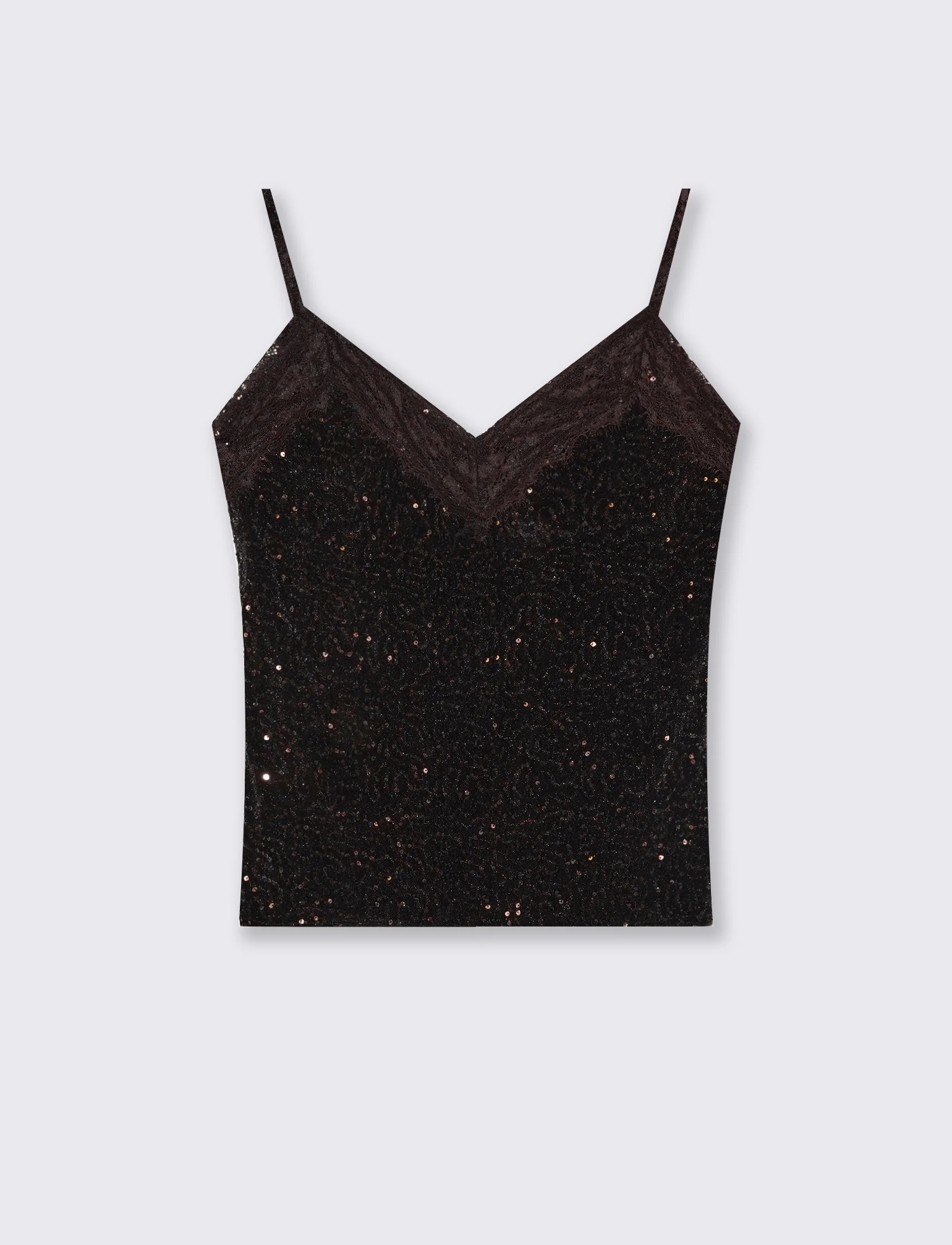 Top in paillettes e pizzo - Moro