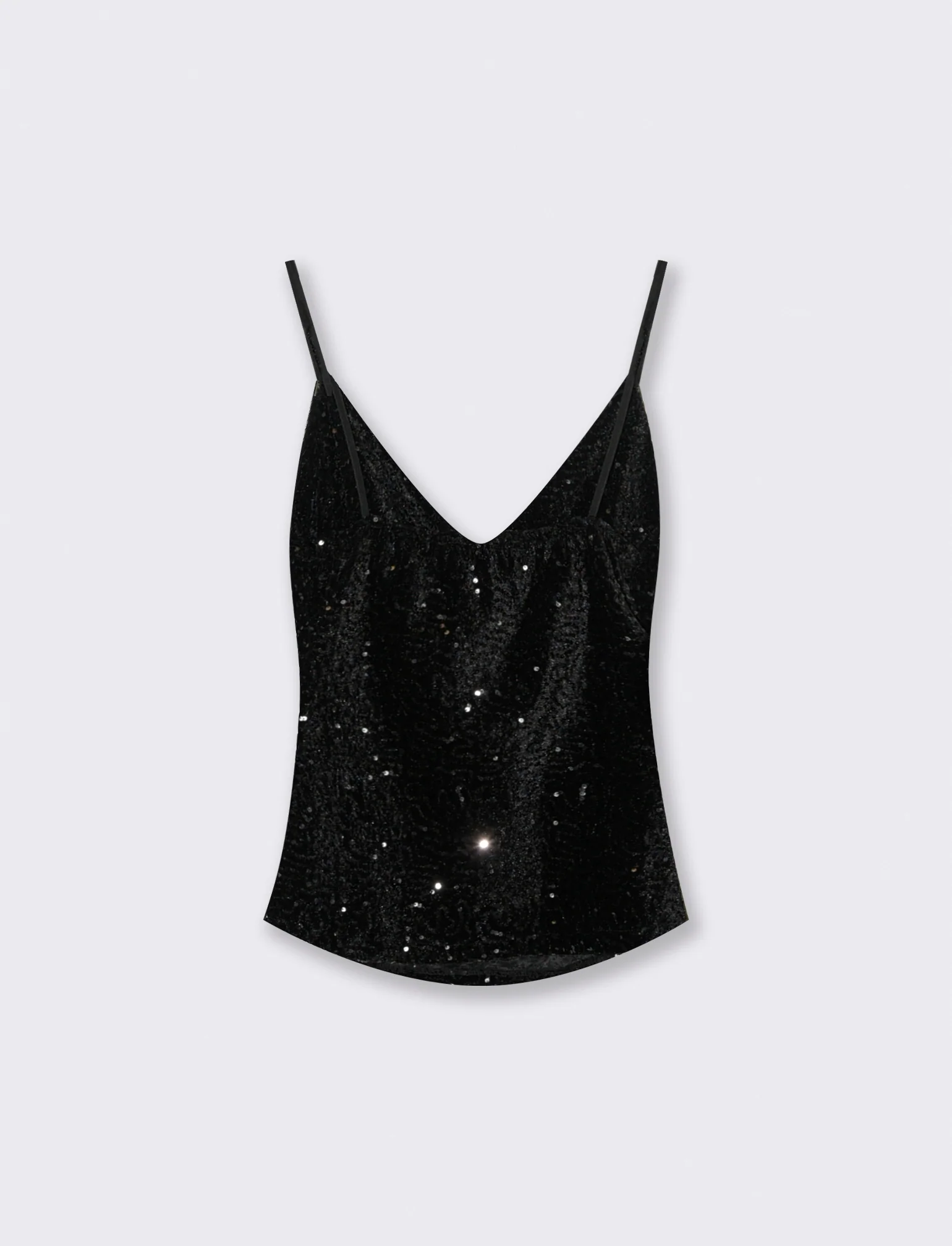 Top in paillettes - Nero - Image 2