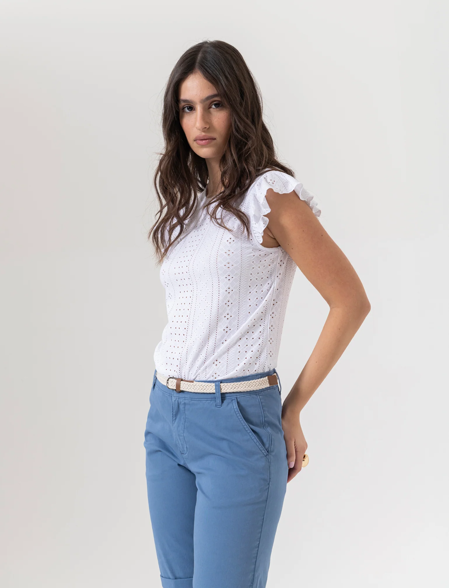 Top in pizzo da donna - Bianco - Image 3
