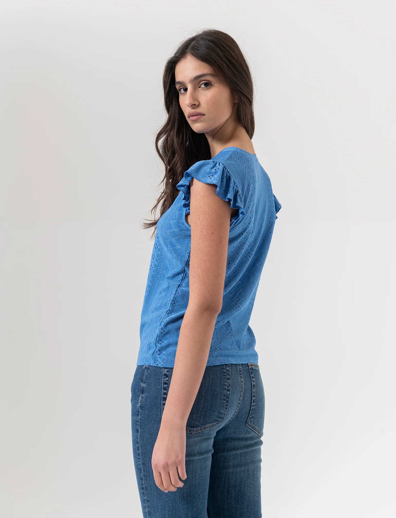 Top in pizzo da donna - Bluette