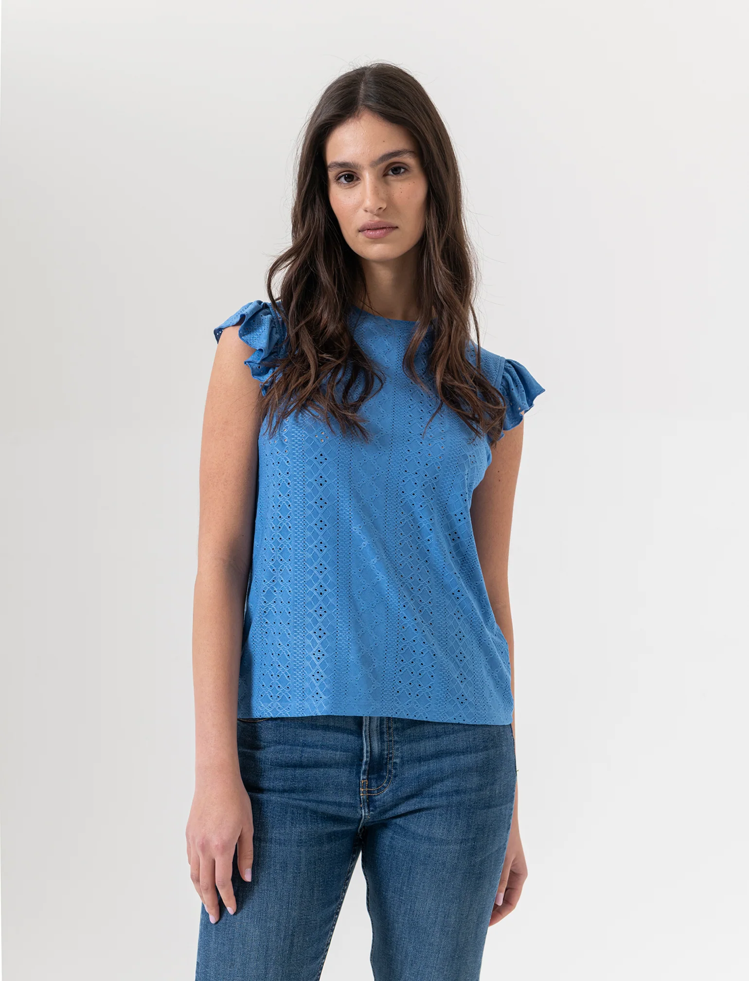Top in pizzo da donna - Bluette - Image 3