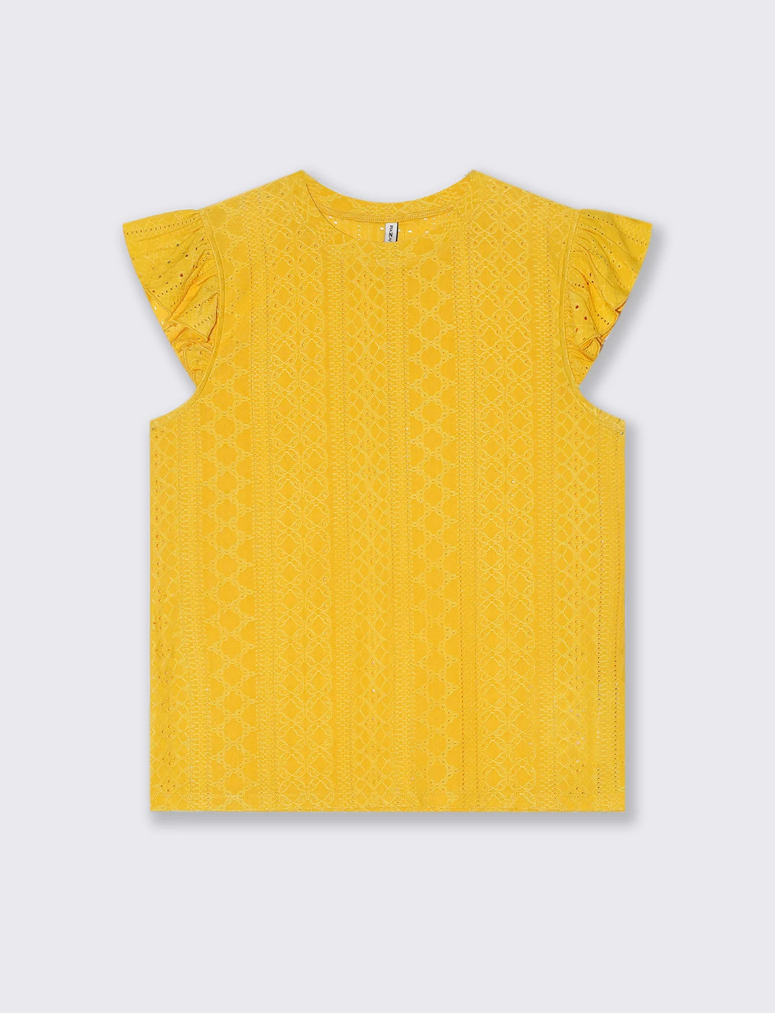 Top in pizzo da donna - Giallo limone - Image 4