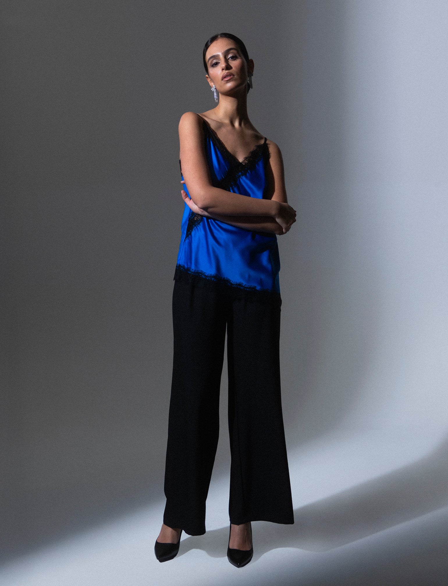 Top pizzo con bretelline - Bluette