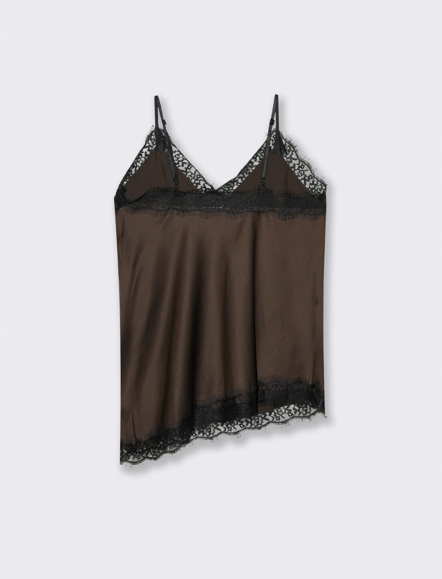 Top pizzo con bretelline - Moro - Image 2