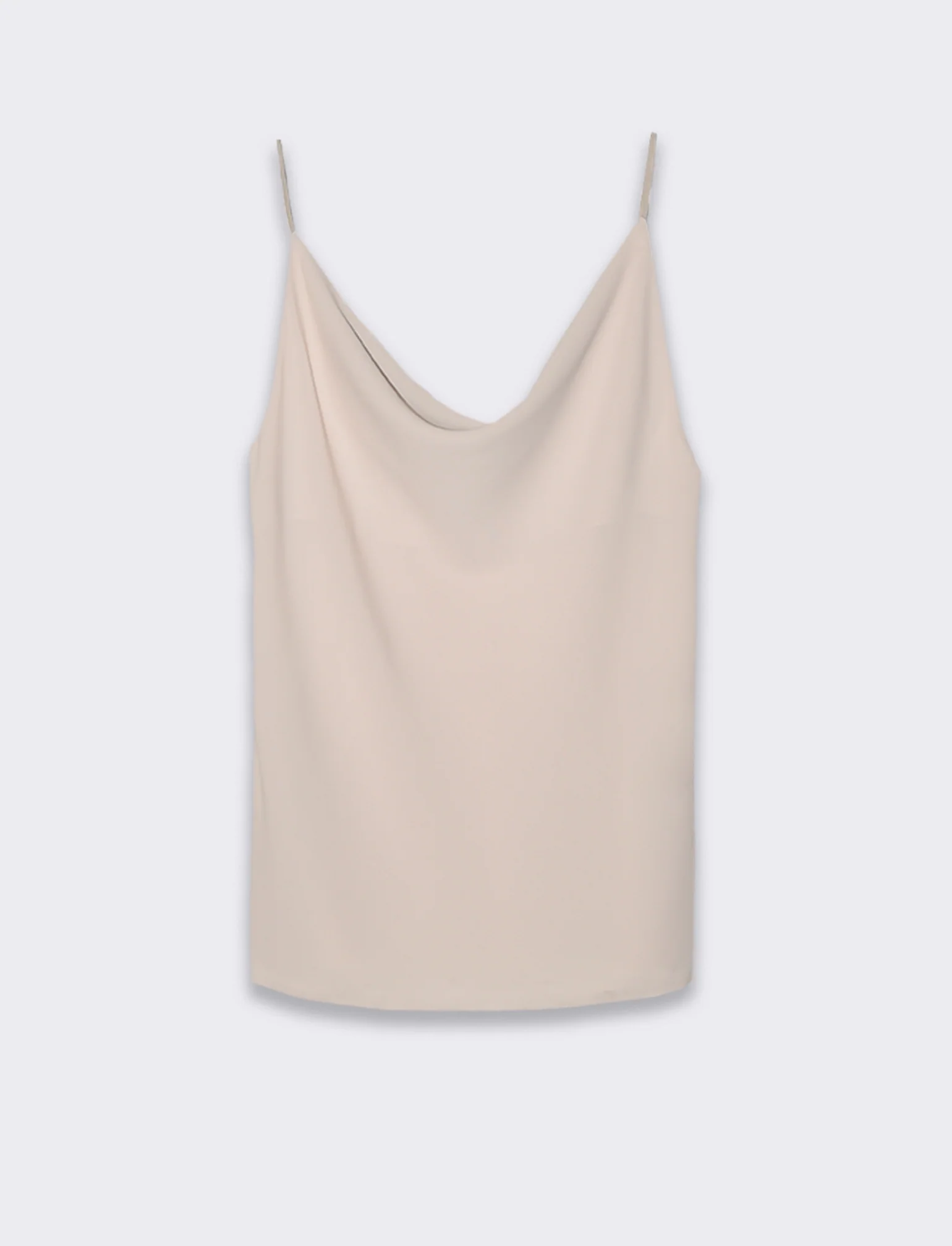 Top raso con bretelline elastiche - Beige corda - Image 3