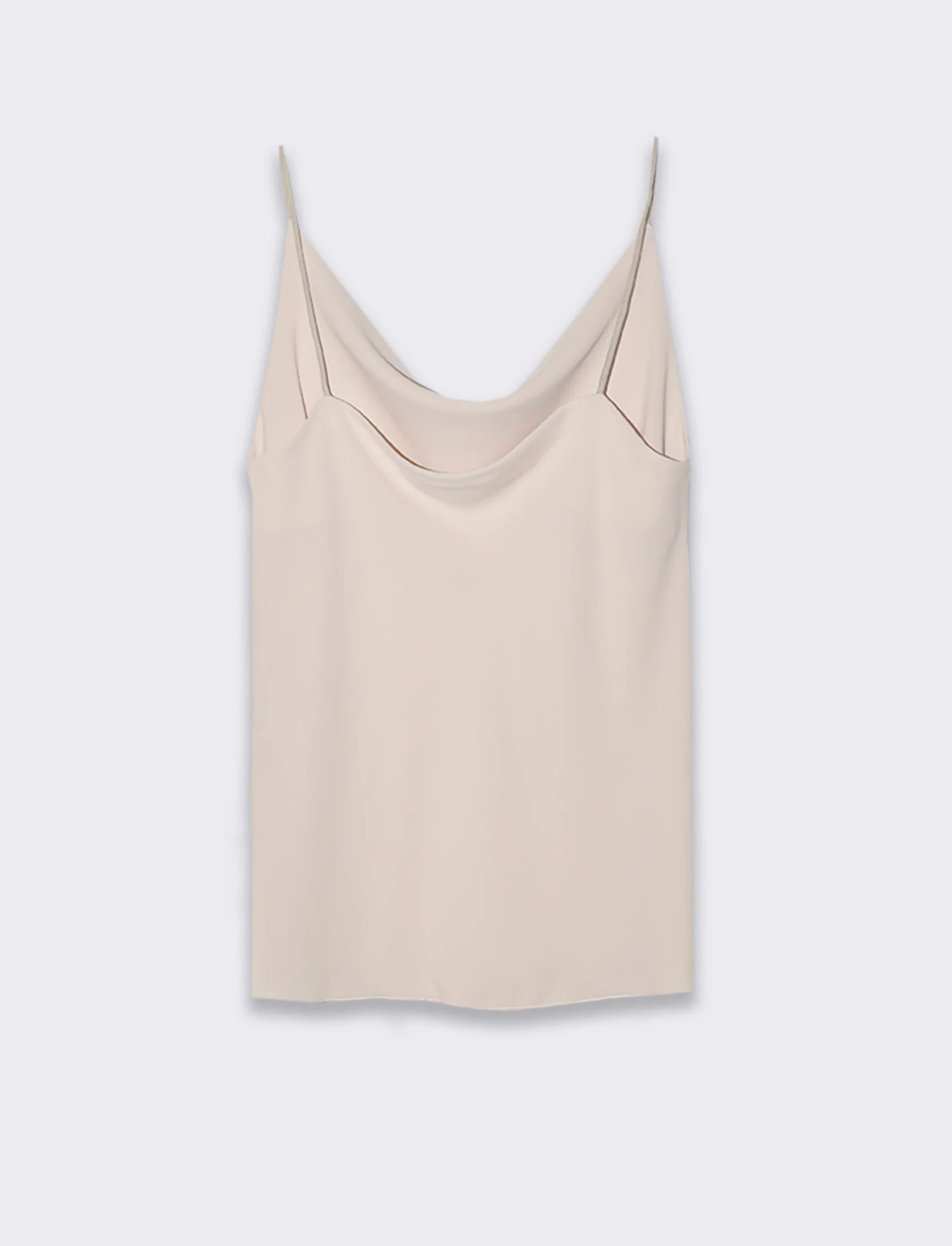 Top raso con bretelline elastiche - Beige corda - Image 4