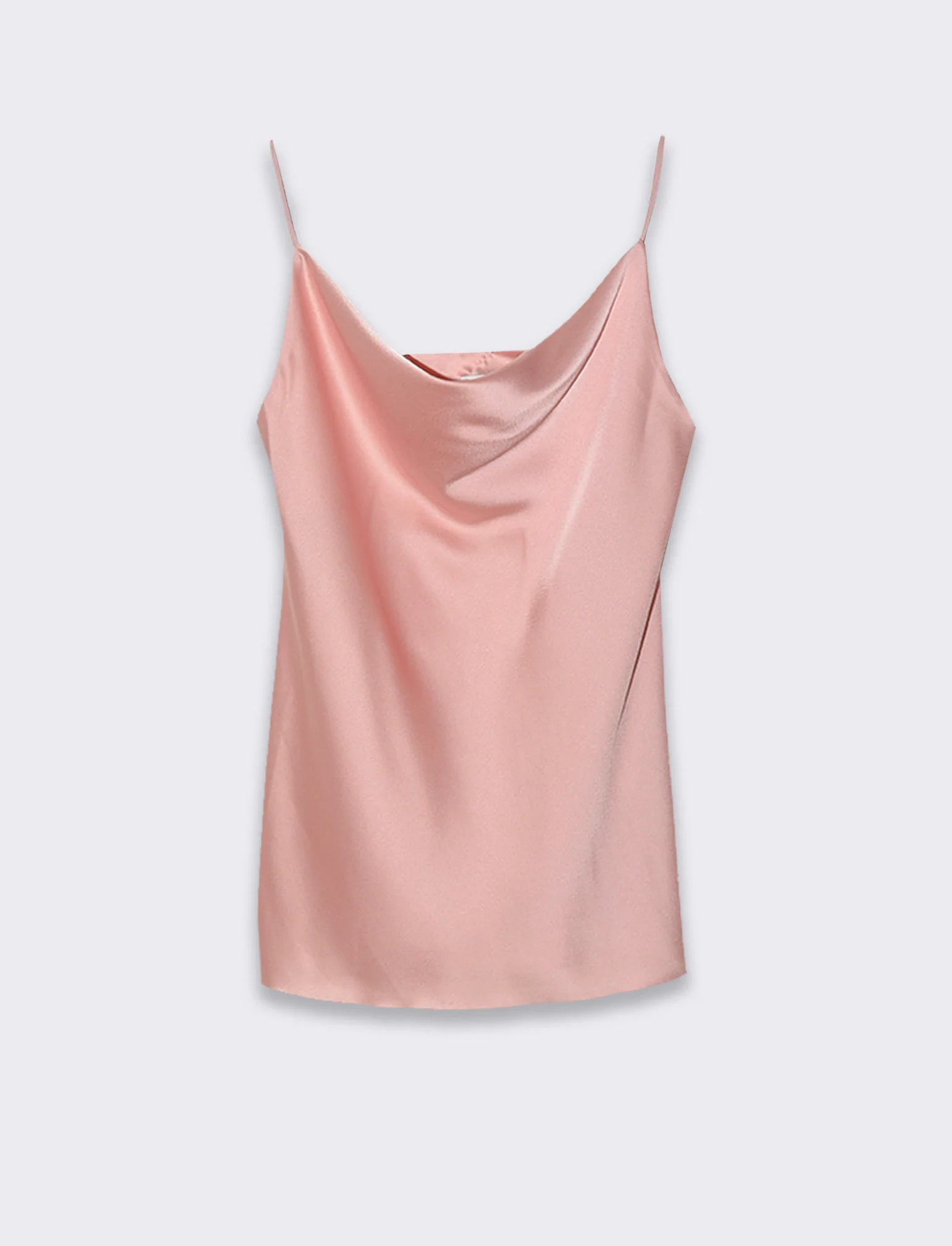Top raso con bretelline elastiche - Rosa - Image 2