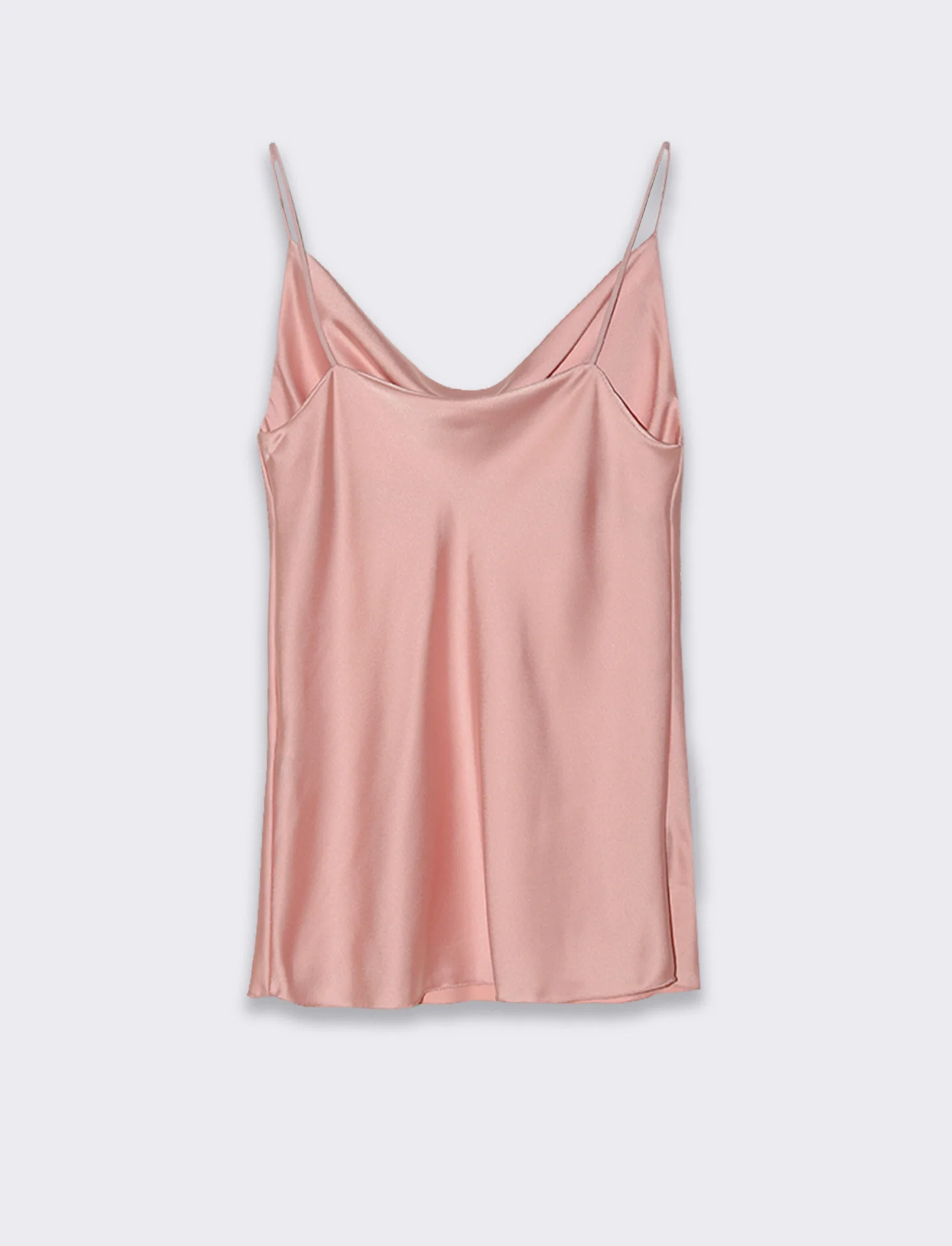 Top raso con bretelline elastiche - Rosa - Image 3