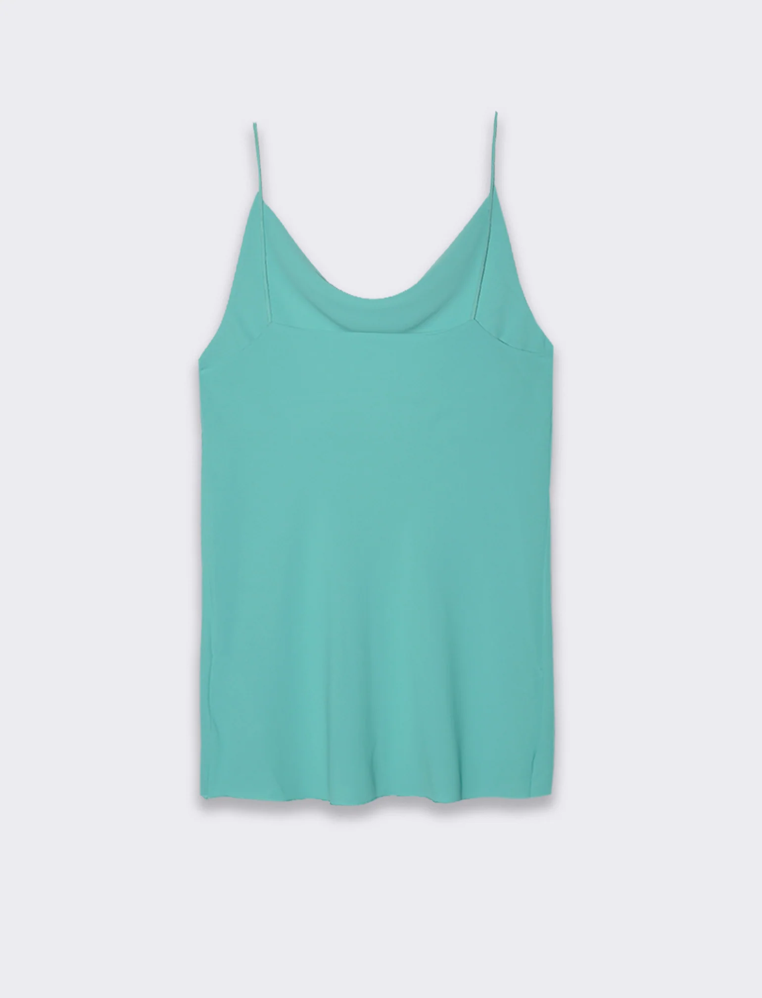 Top raso con bretelline elastiche - Verde - Image 4
