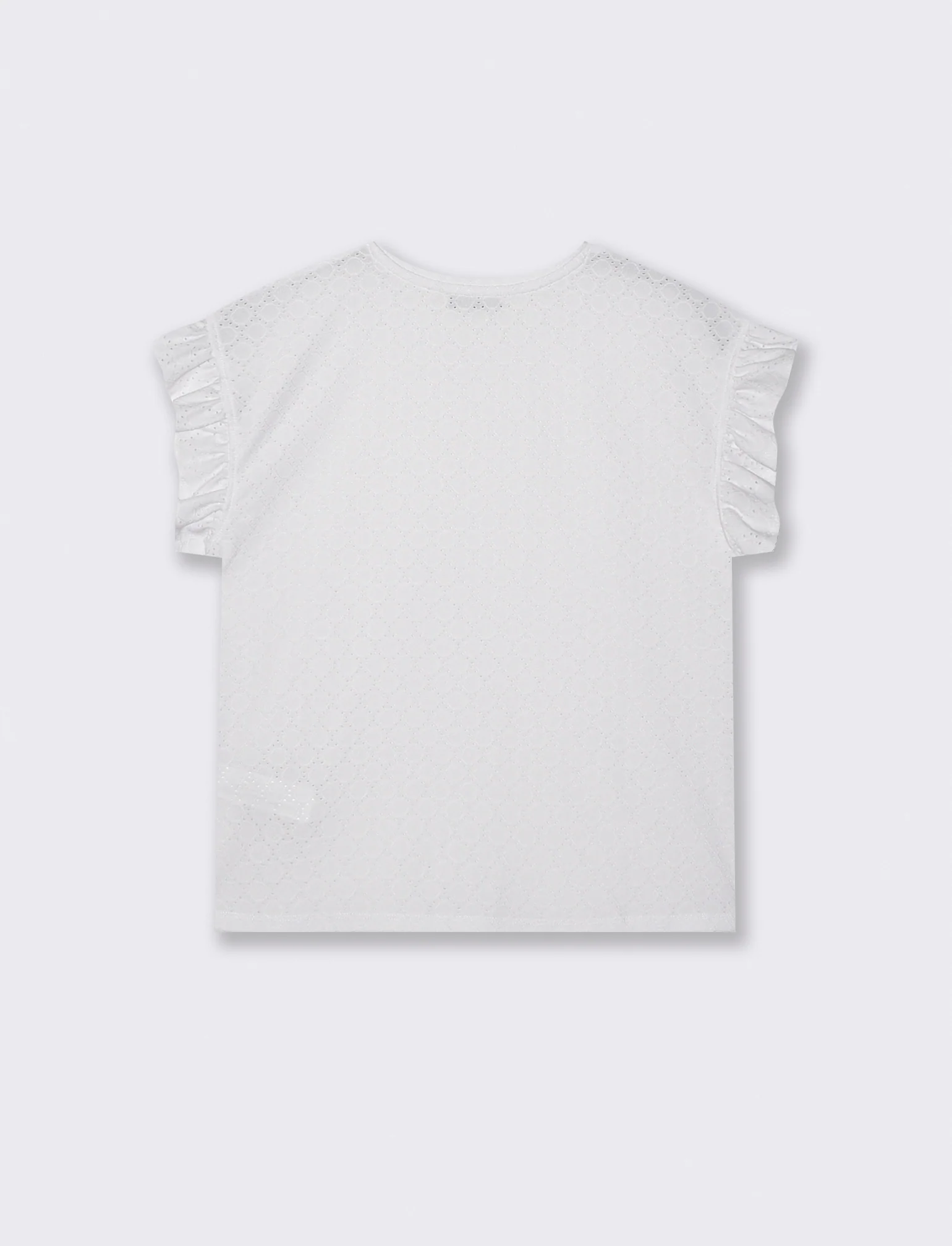 Top Rouches con Girocollo e Maniche - Bianco - Image 4