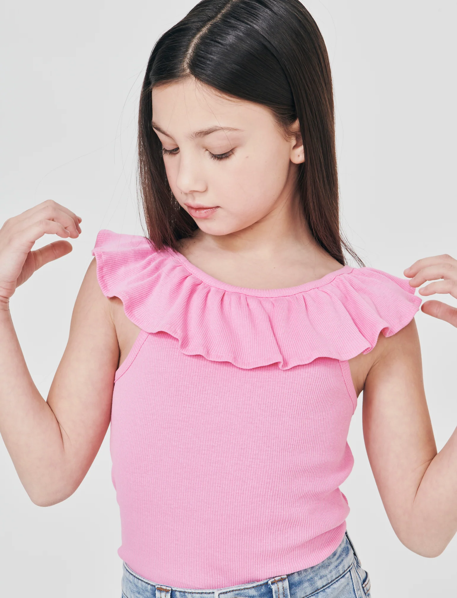 Top rouches in costina per l'estate - Rosa - Image 3