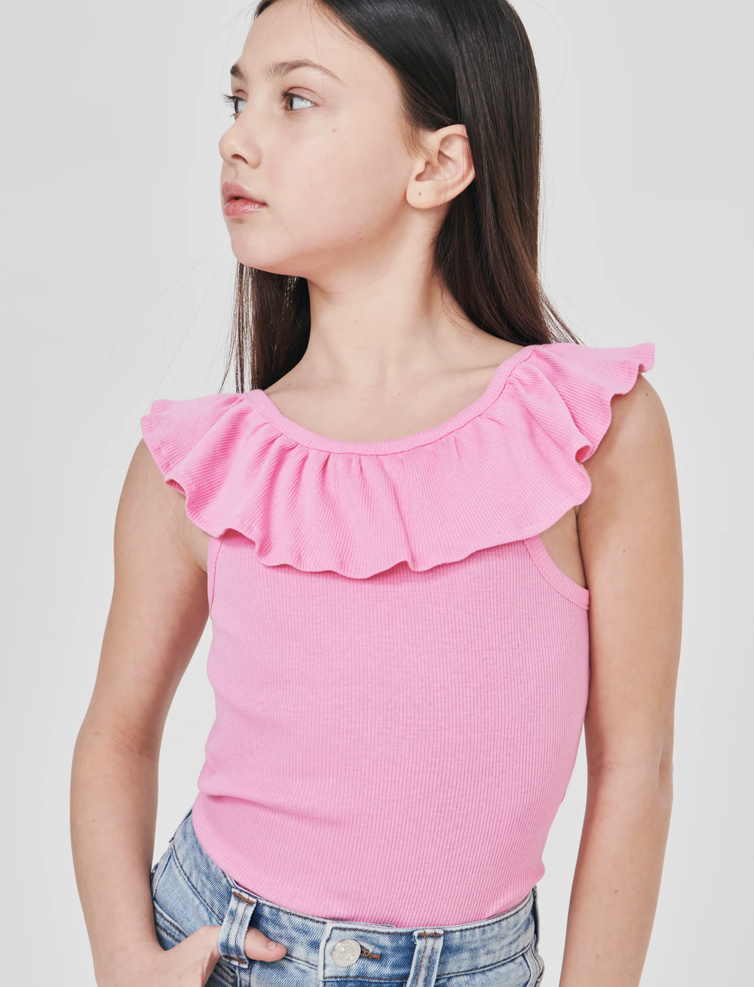 Top rouches in costina per l'estate - Rosa - Image 4