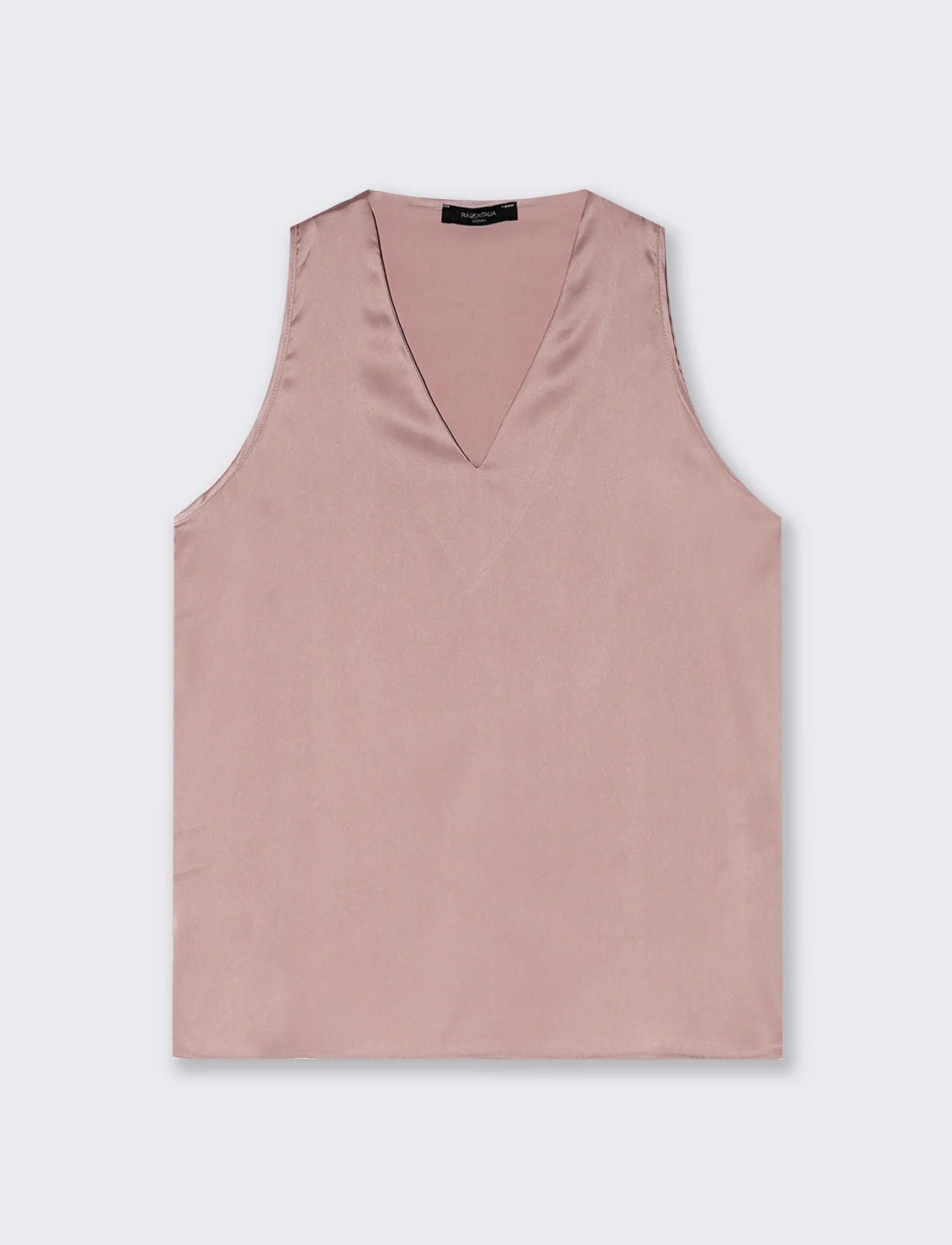 Top Scollo a V in Tessuto Leggero - Rosa