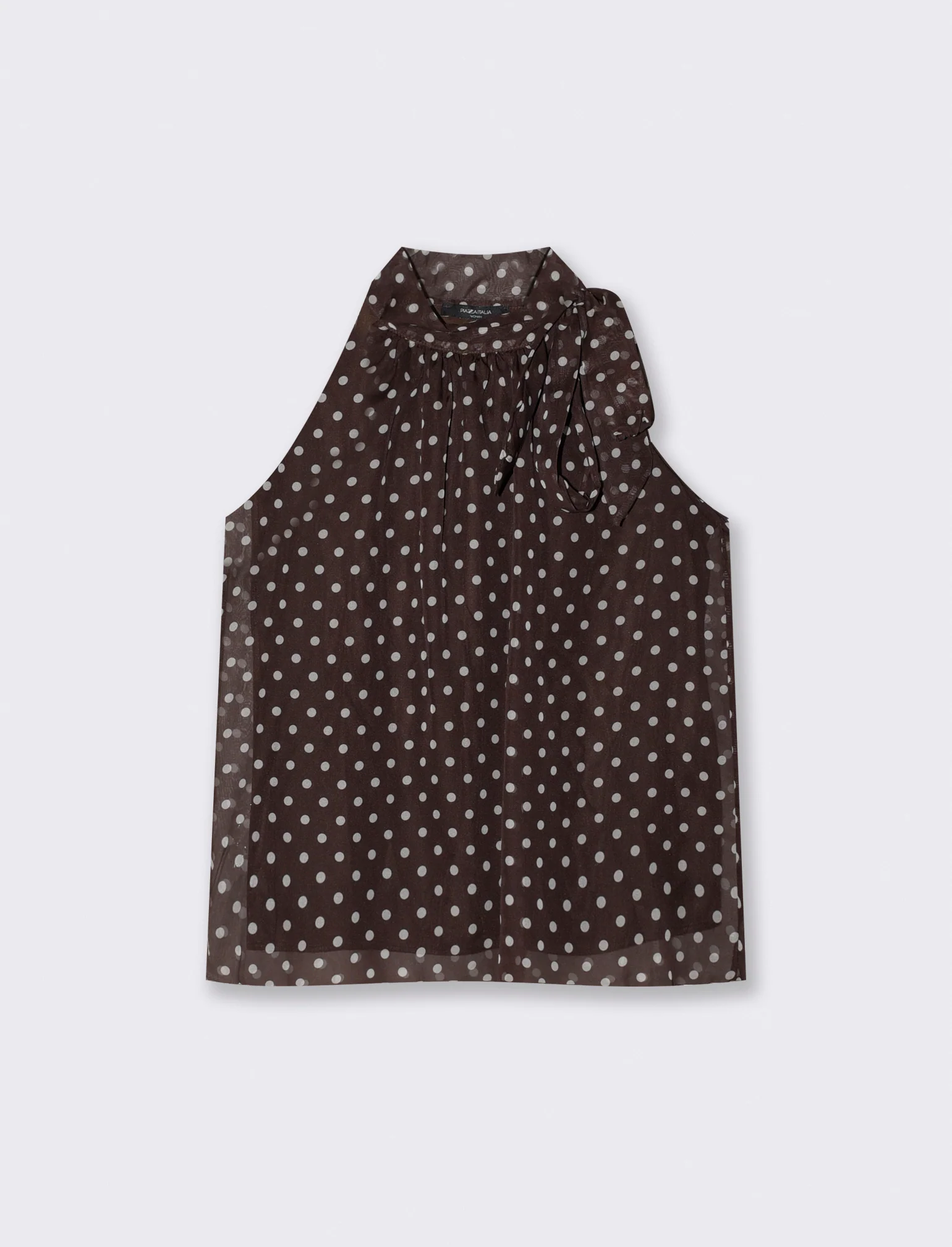 Top Scollo Halter Pois - Moro
