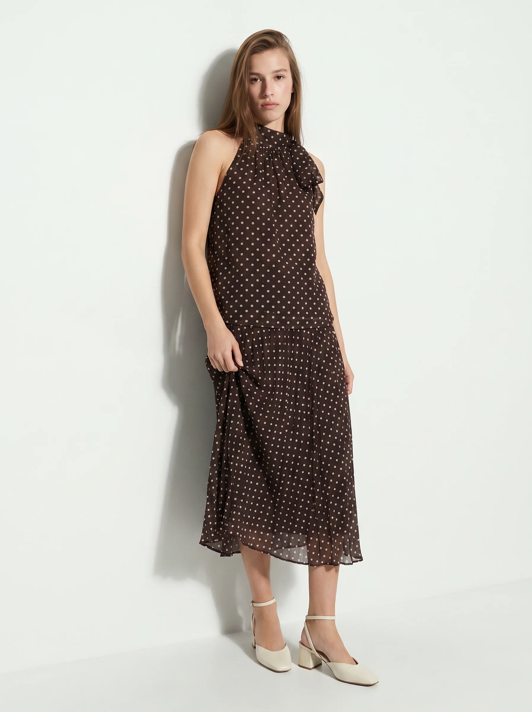 Top Scollo Halter Pois - Moro - Image 4