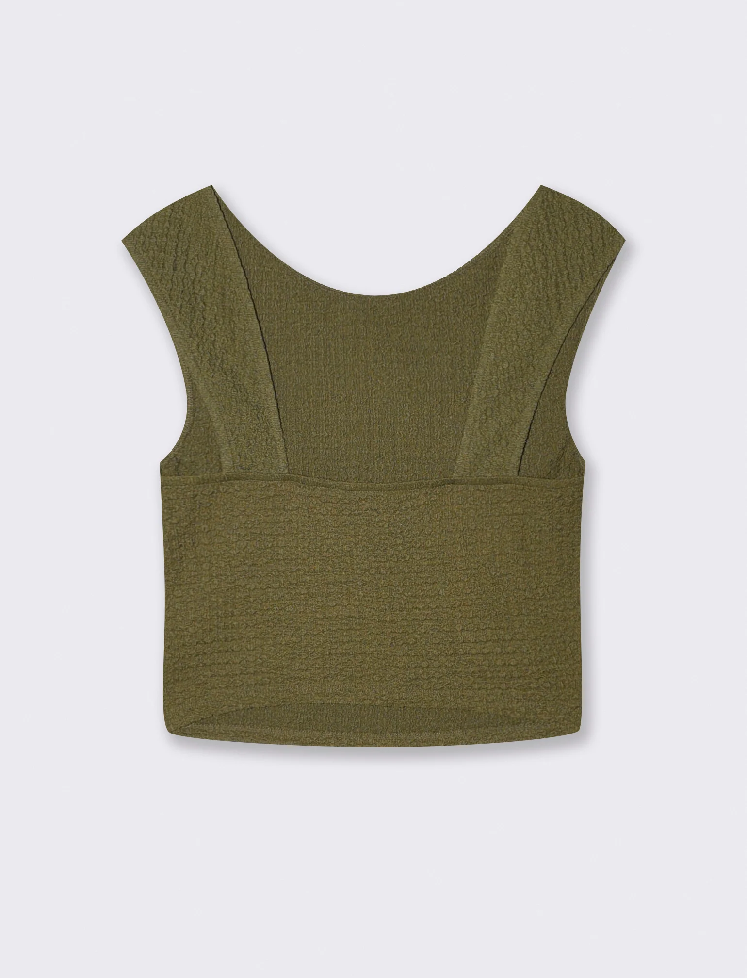 Top Smanicato Elasticizzato Slim fit - Kaky 1 - Image 2