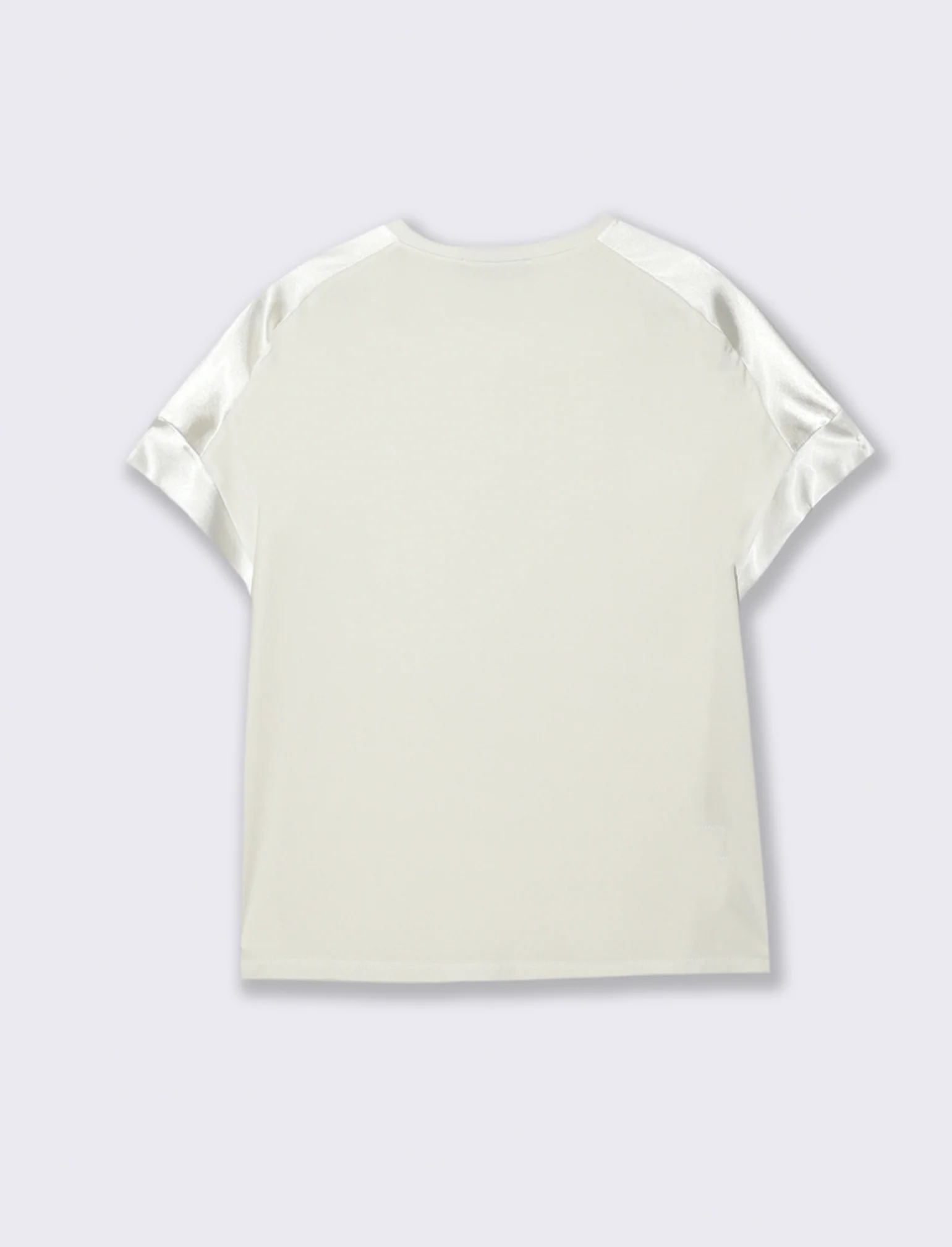 Top stampato sul davanti con scollo sciallato - Bianco latte - Image 4