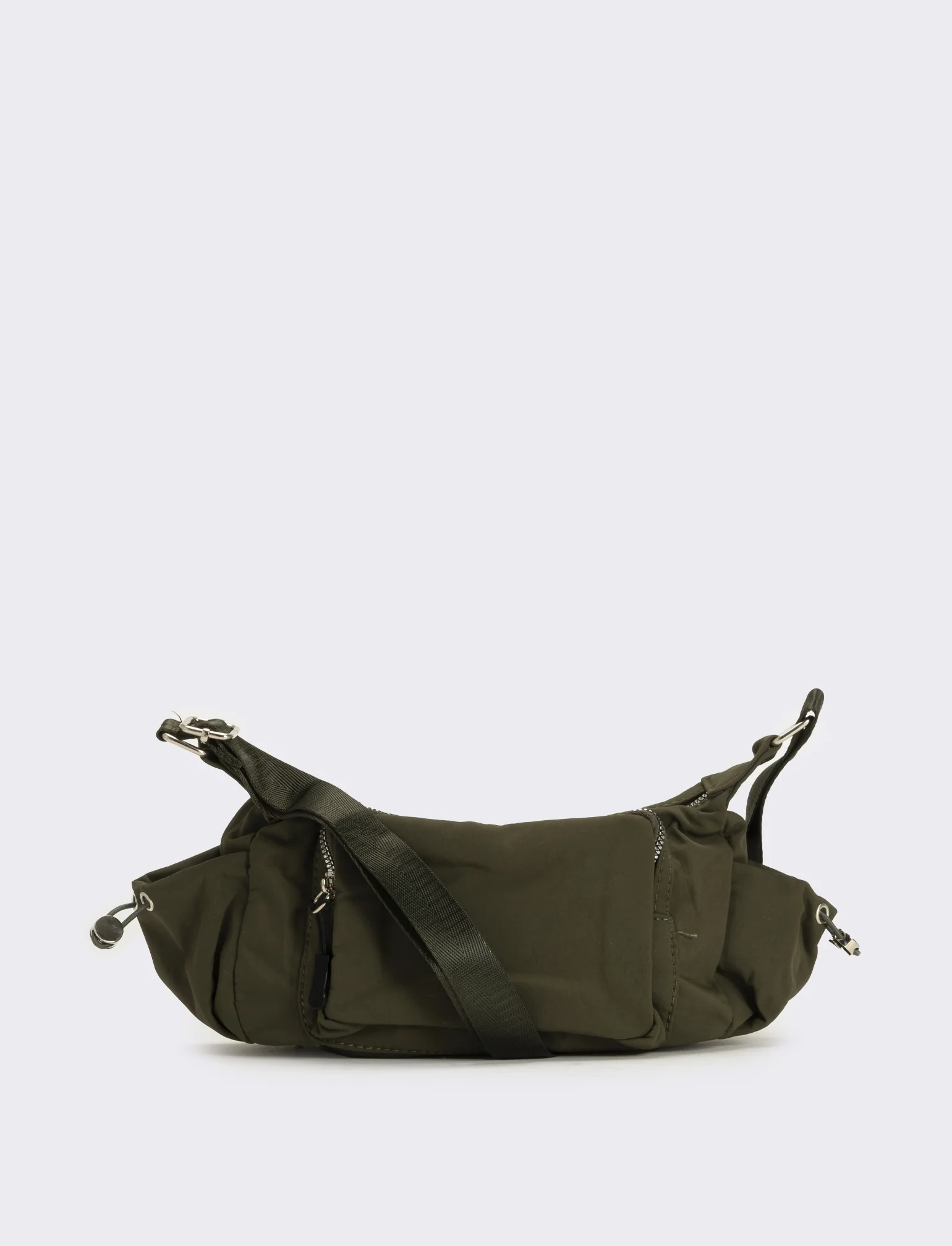 Tracolla donna in nylon con tasche - Verde