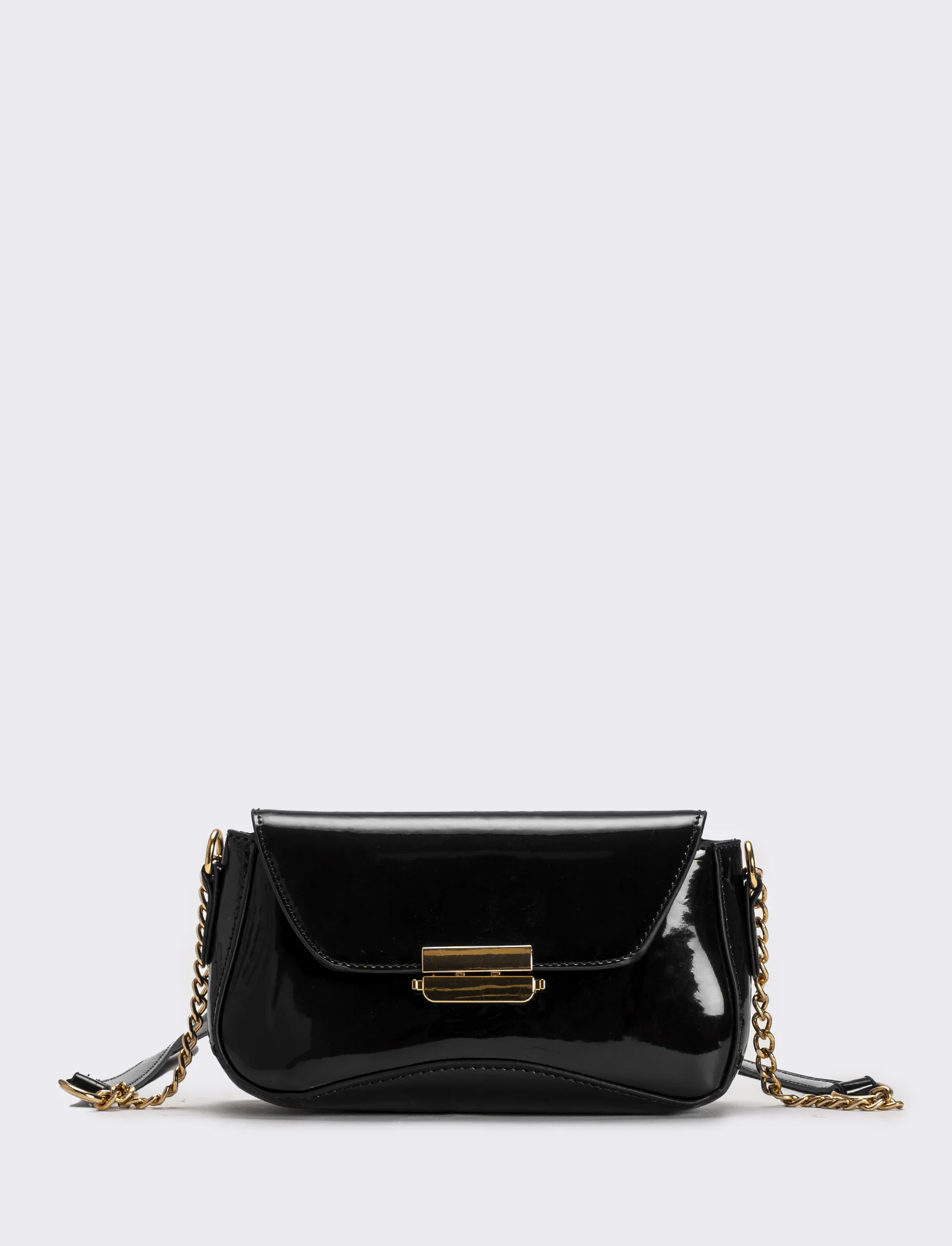 Tracolla donna in vernice - Nero