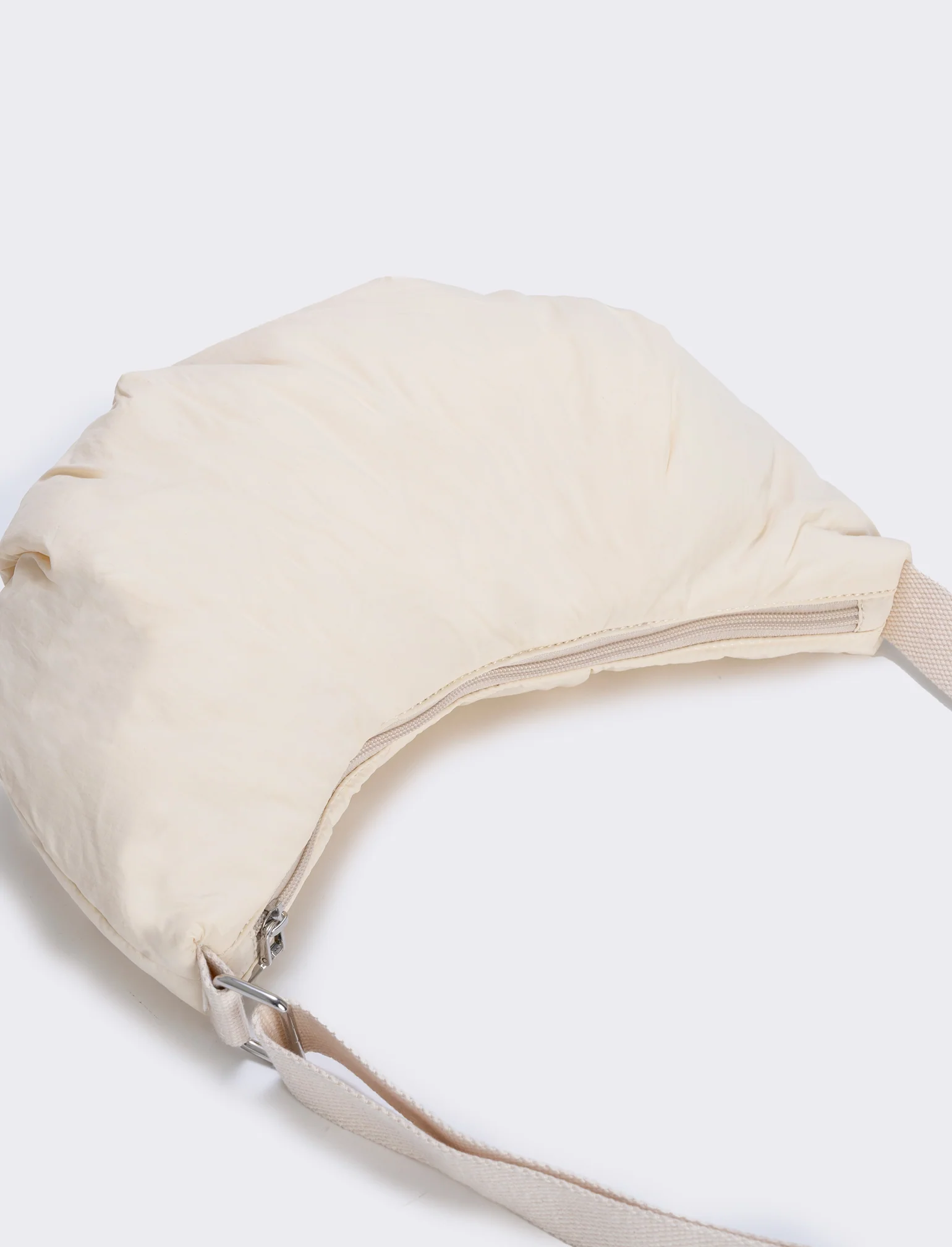 Tracolla nylon mezzaluna elegante - Beige - Image 2