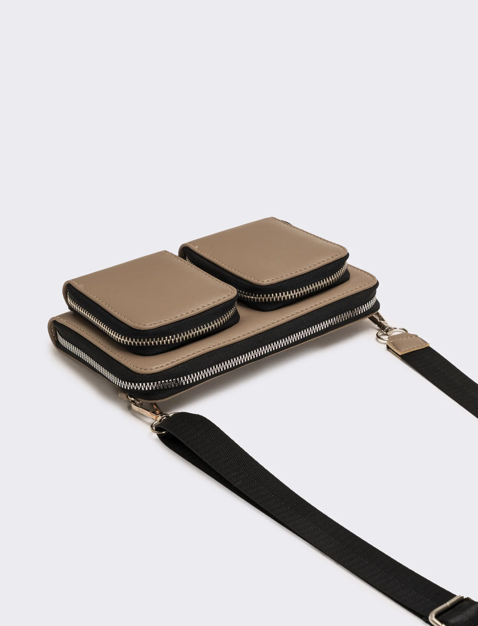 Tracolla uomo con tasche - Beige - Image 3