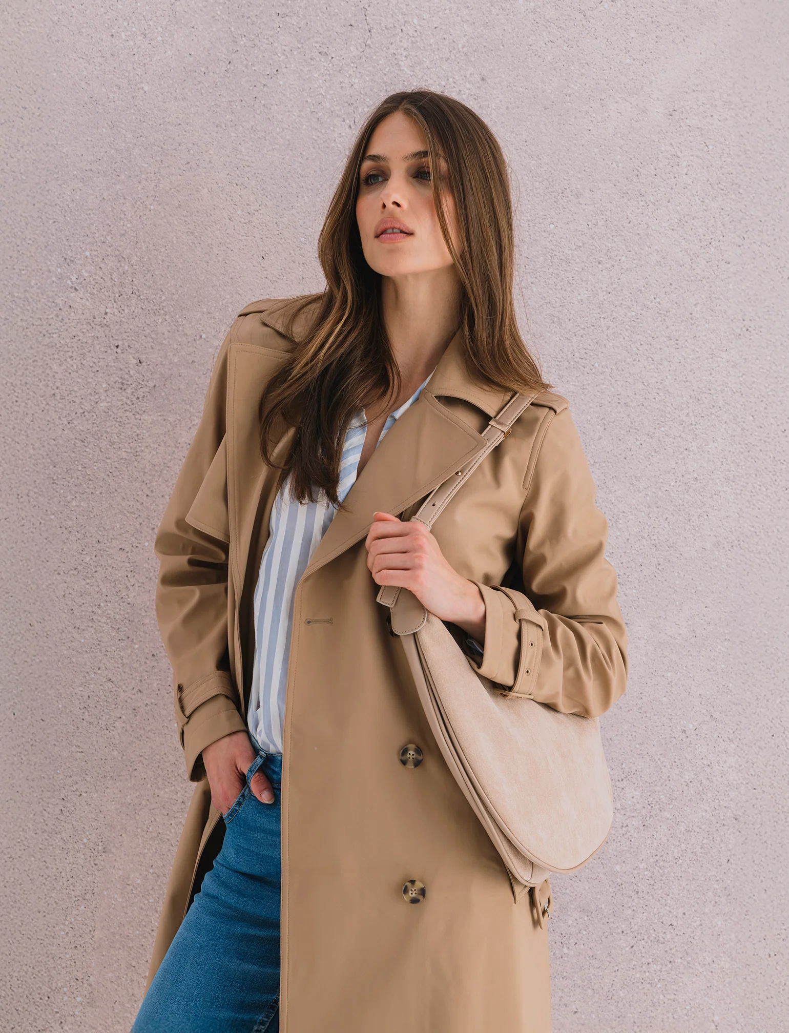 TRENCH CON CINTURA - Cammello - Image 4