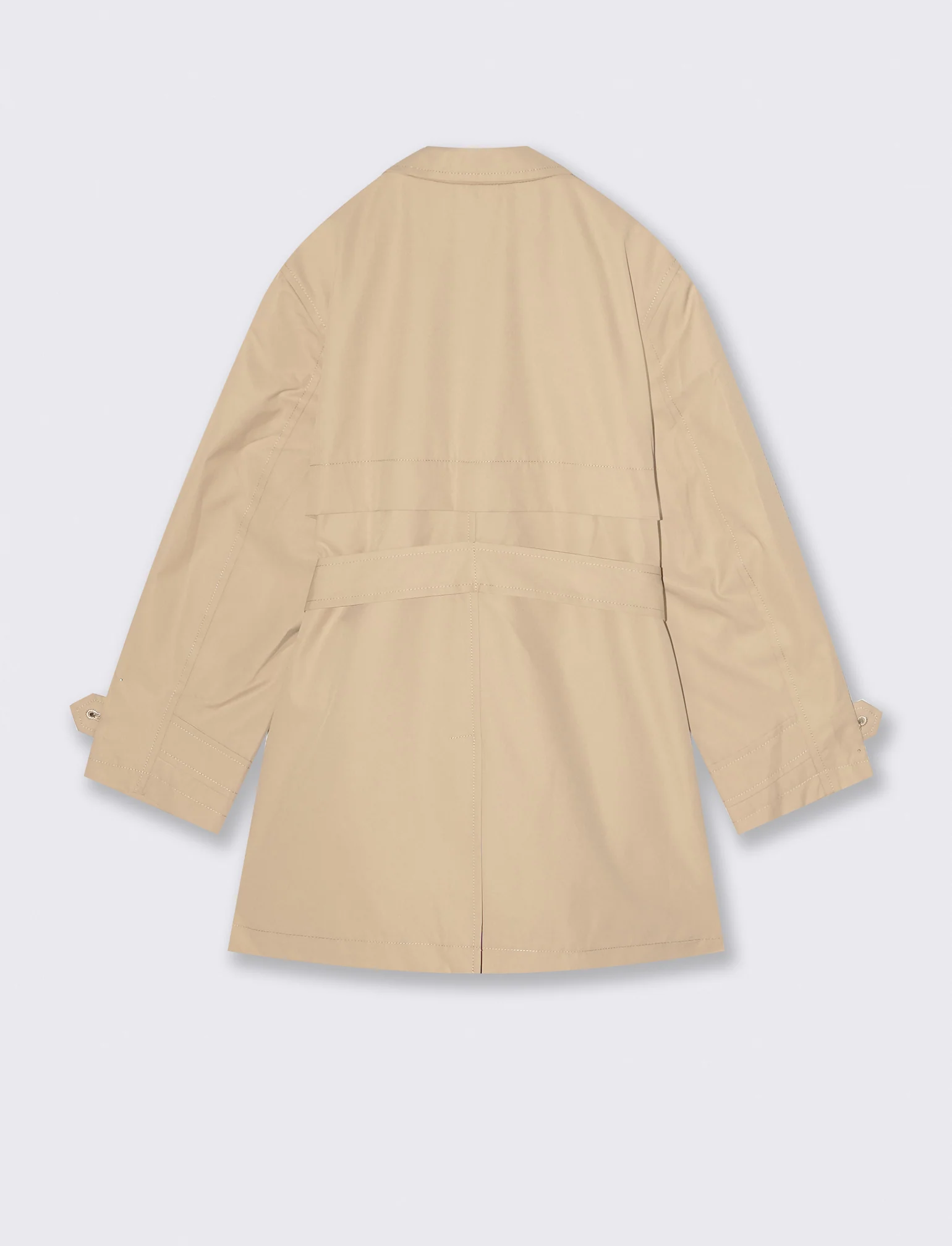 Trench doppiopetto sabbia con cintura bambina - Beige - Image 2