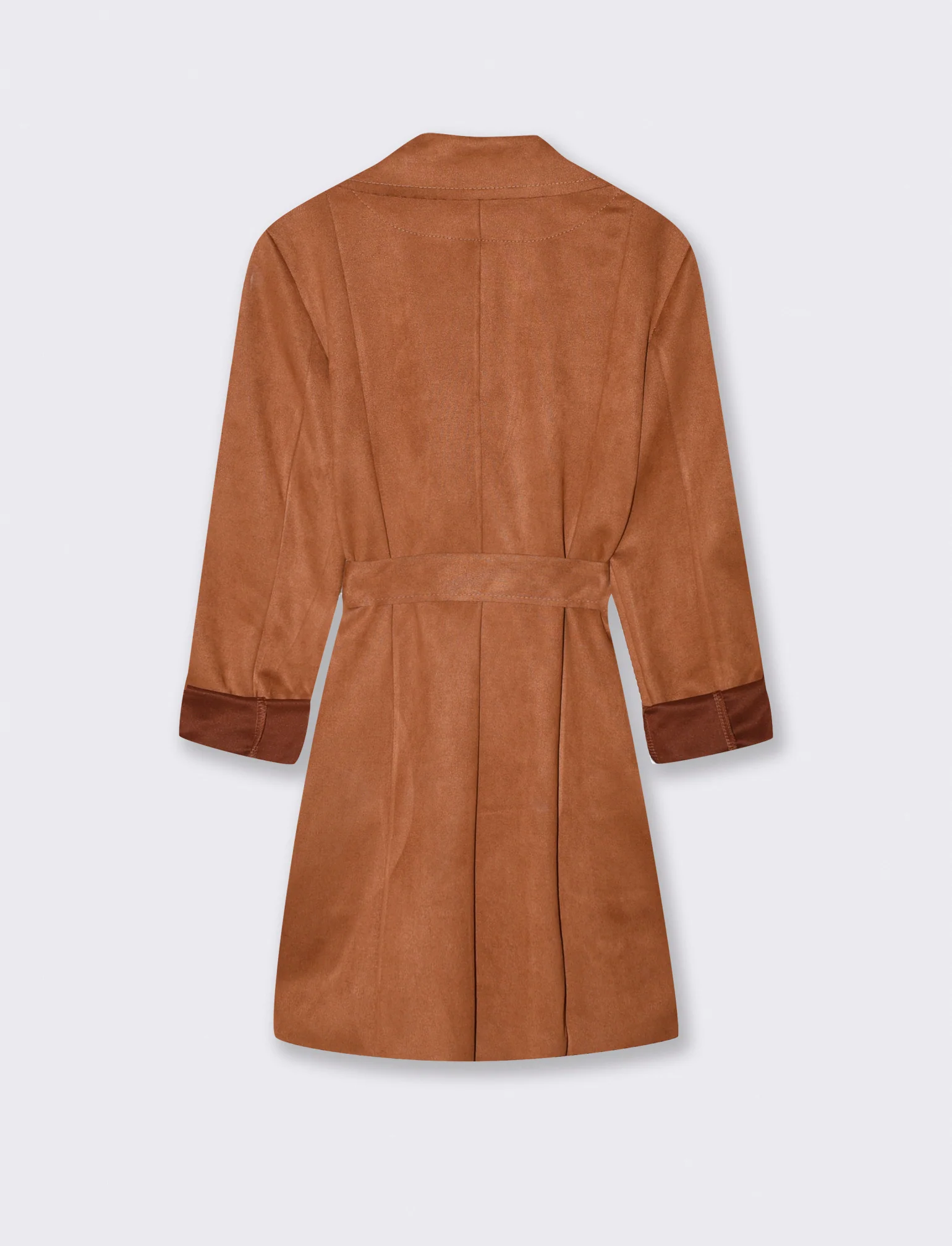 Trench in tessuto suede - Cammello - Image 2