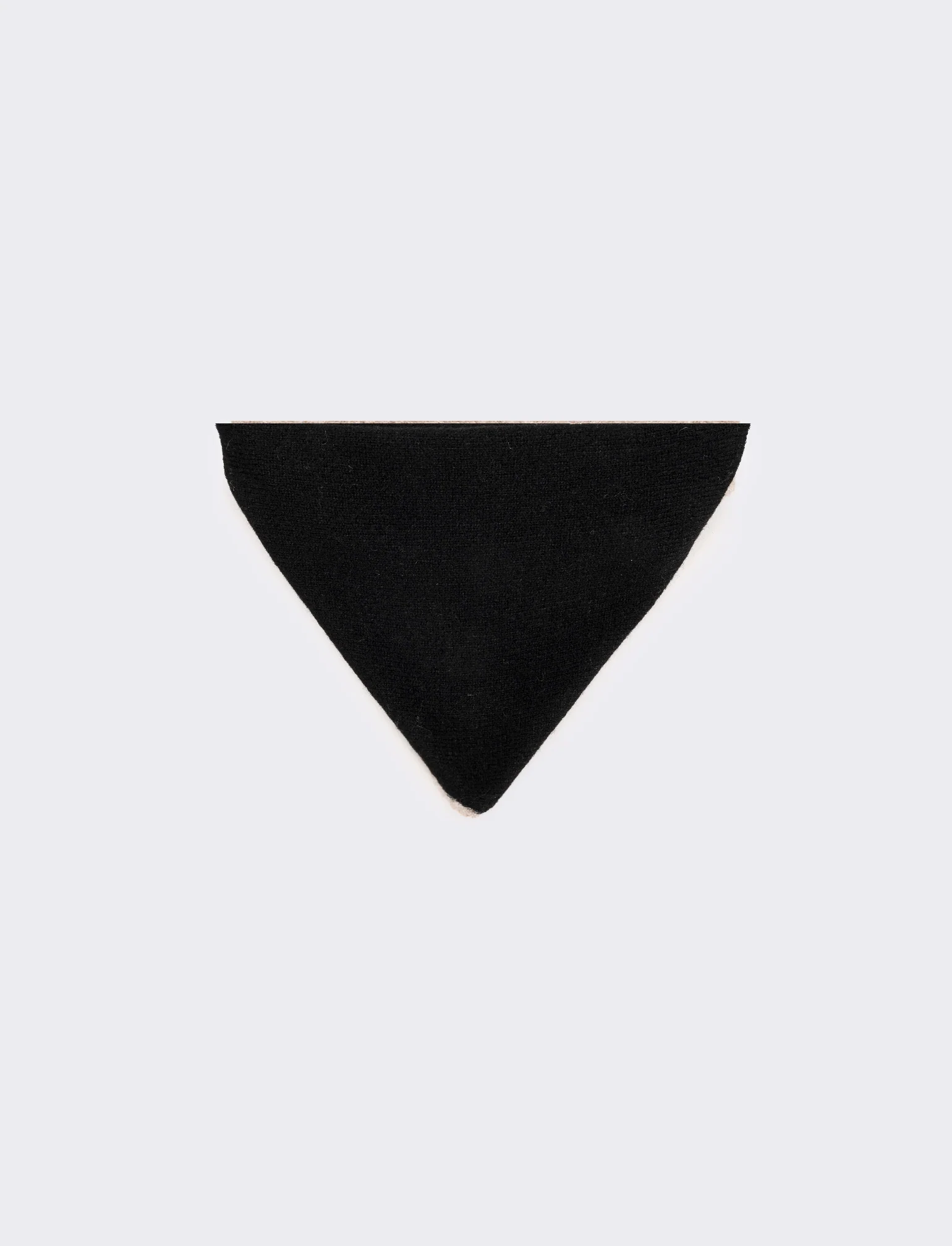 Triangolo sciarpa donna in maglia - Nero - Image 2