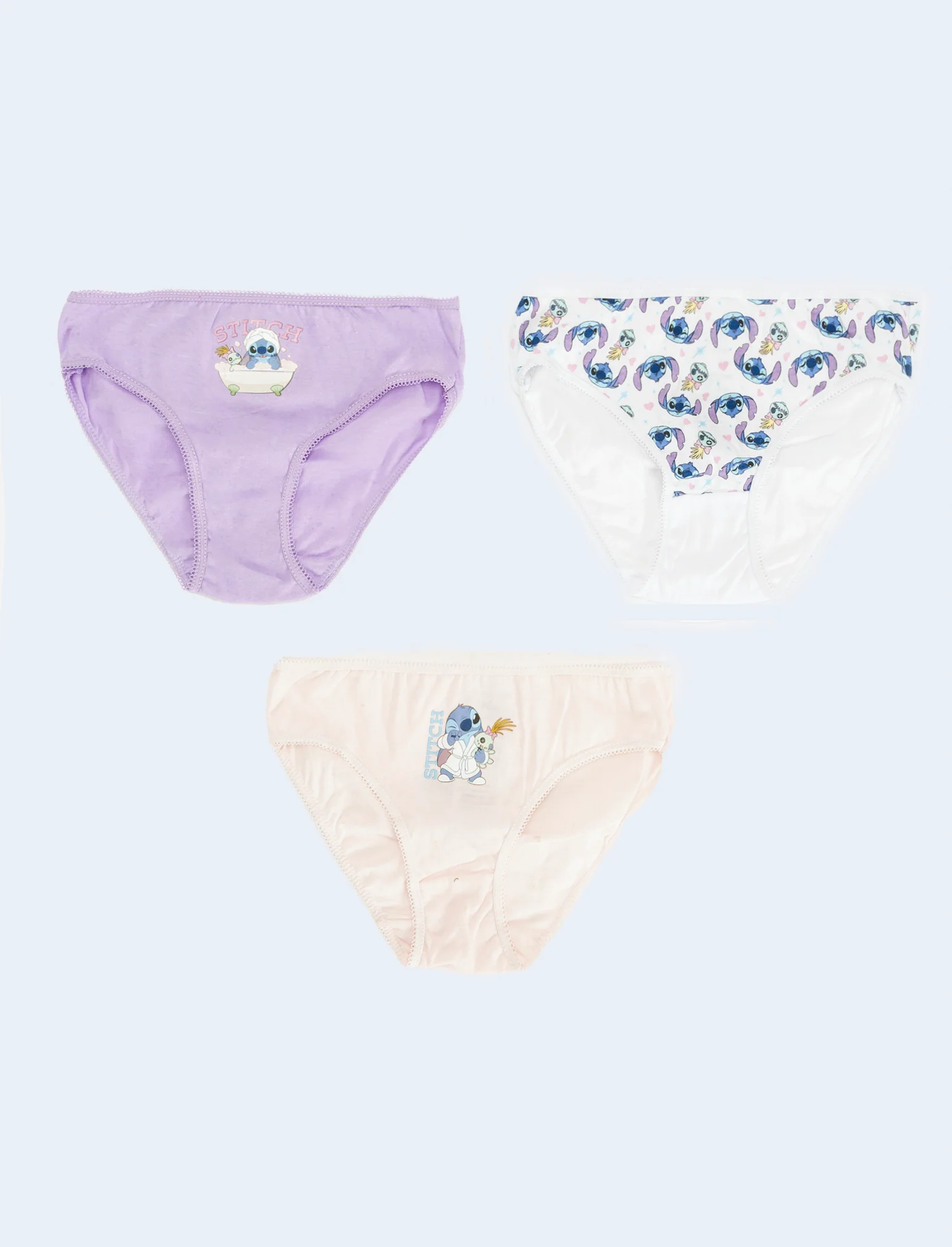 Tris slip bambina stitch, gabby e hello kitty - Lilla - Image 2