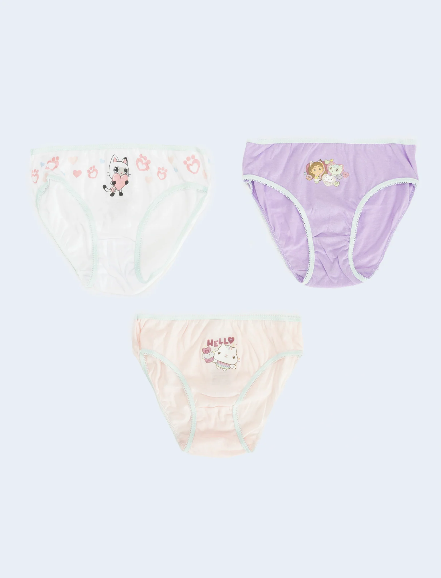 Tris slip bambina stitch, gabby e hello kitty - Rosa - Image 2