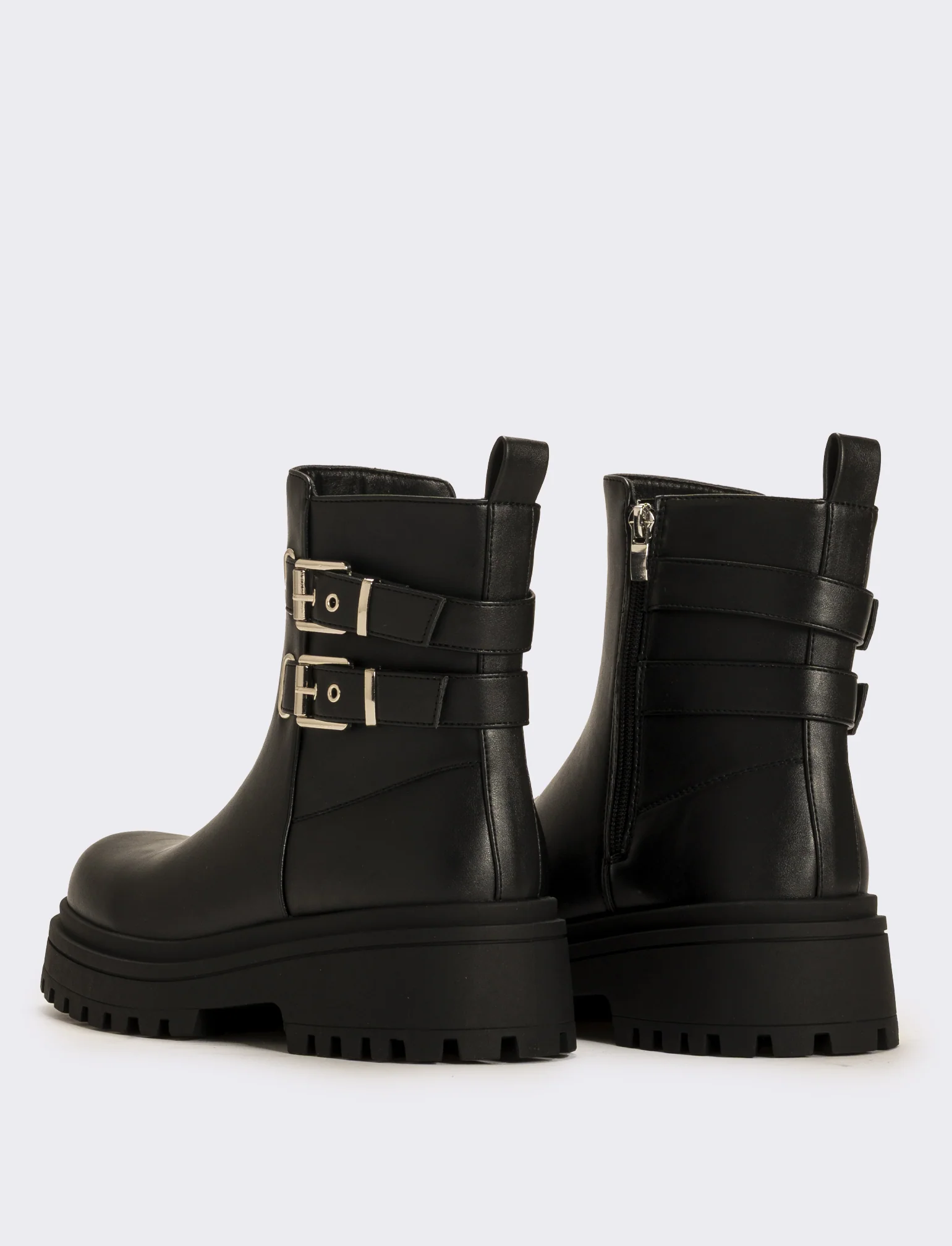Tronchetto stile biker da donna - Nero - Image 3