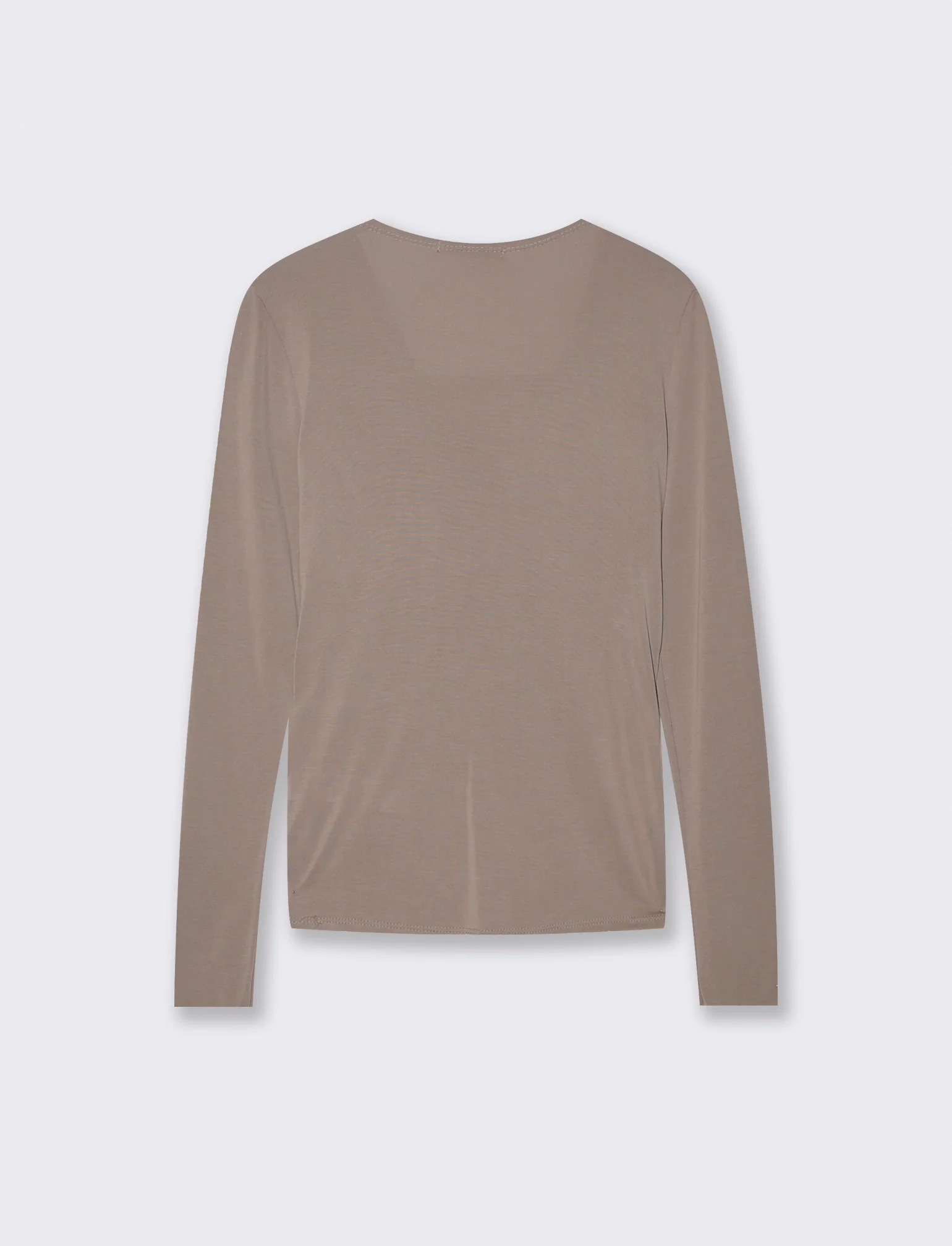 Tshirt con dettagli in pizzo - Grigio fango - Image 2