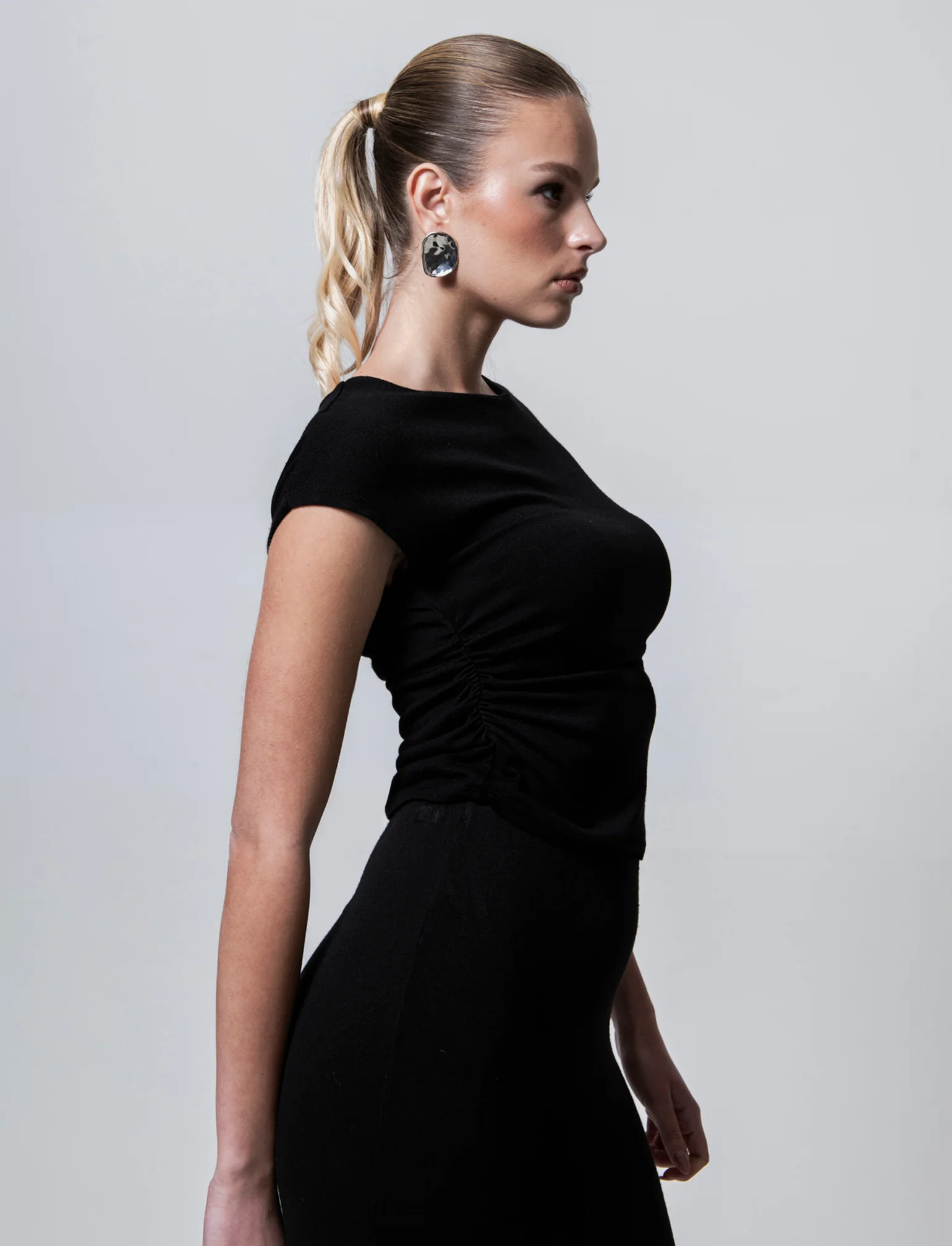 Tshirt over in maglia - Nero - Image 4