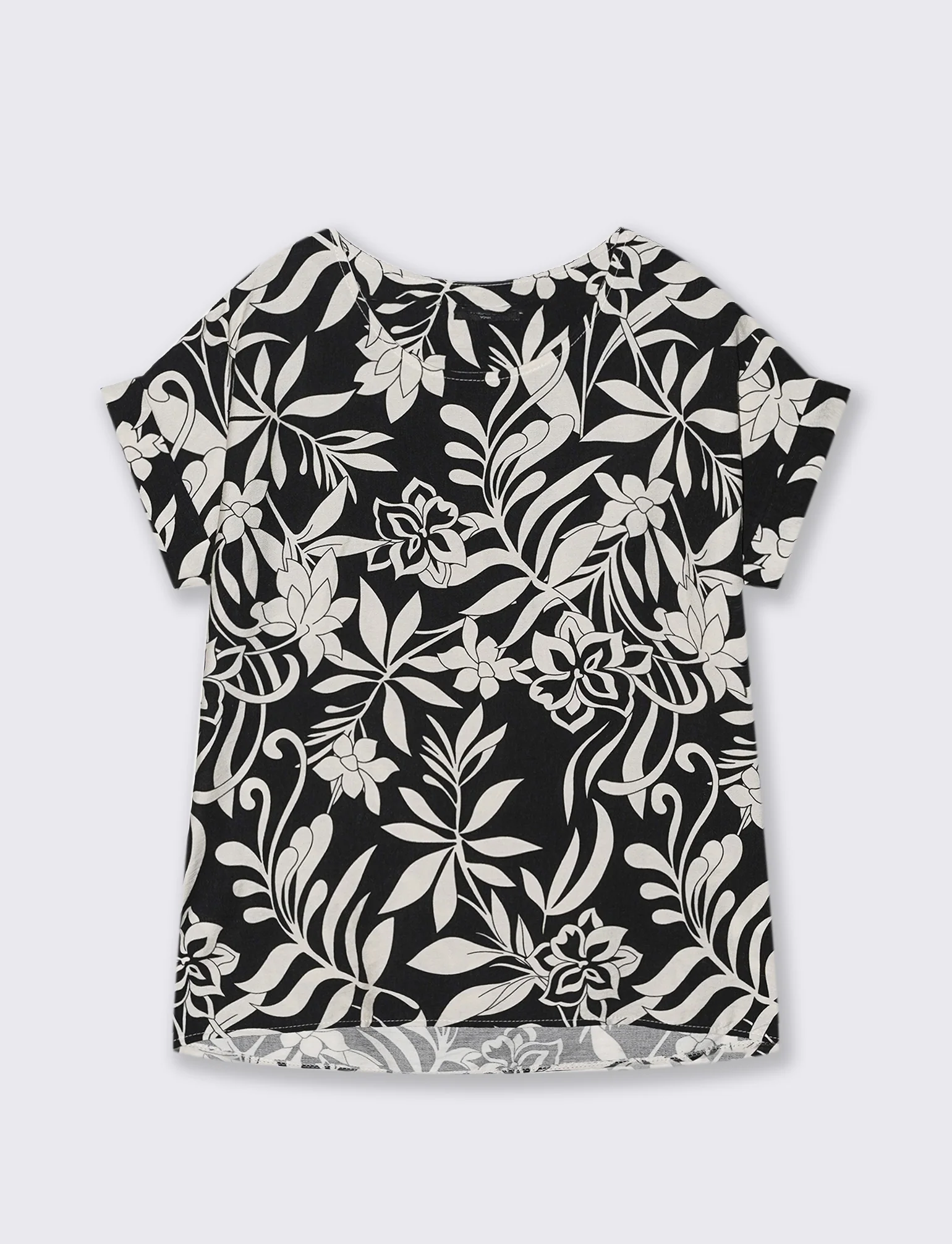 Tshirt stampata con vestibilità over - Fiorato - Image 3