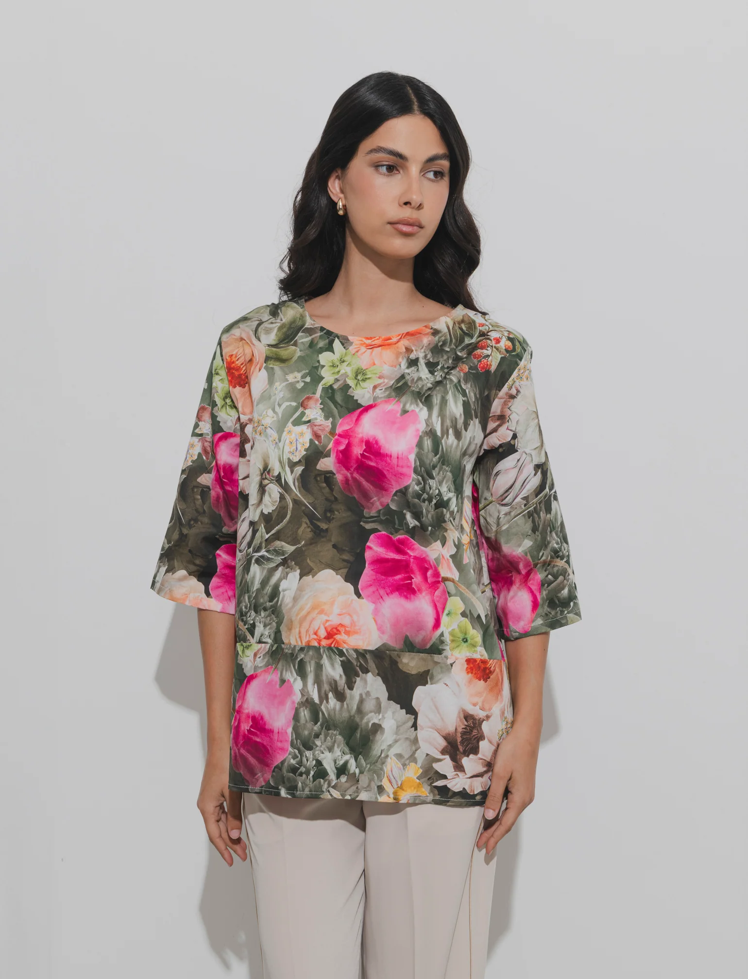 Tshirt stampata in cotone - Verde - Image 3