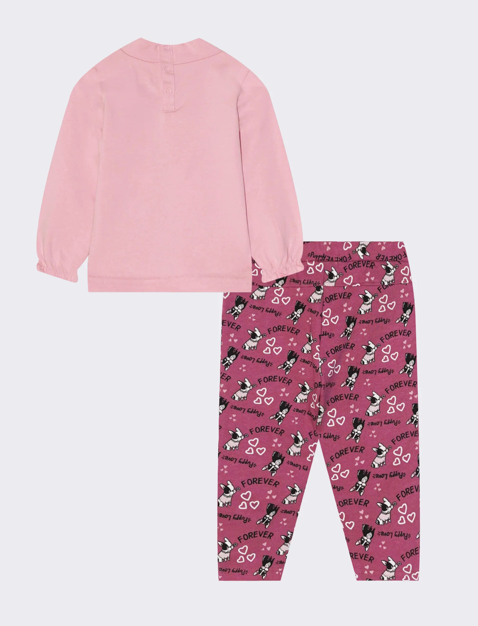 Tuta maglietta e jogger - Rosa - Image 2