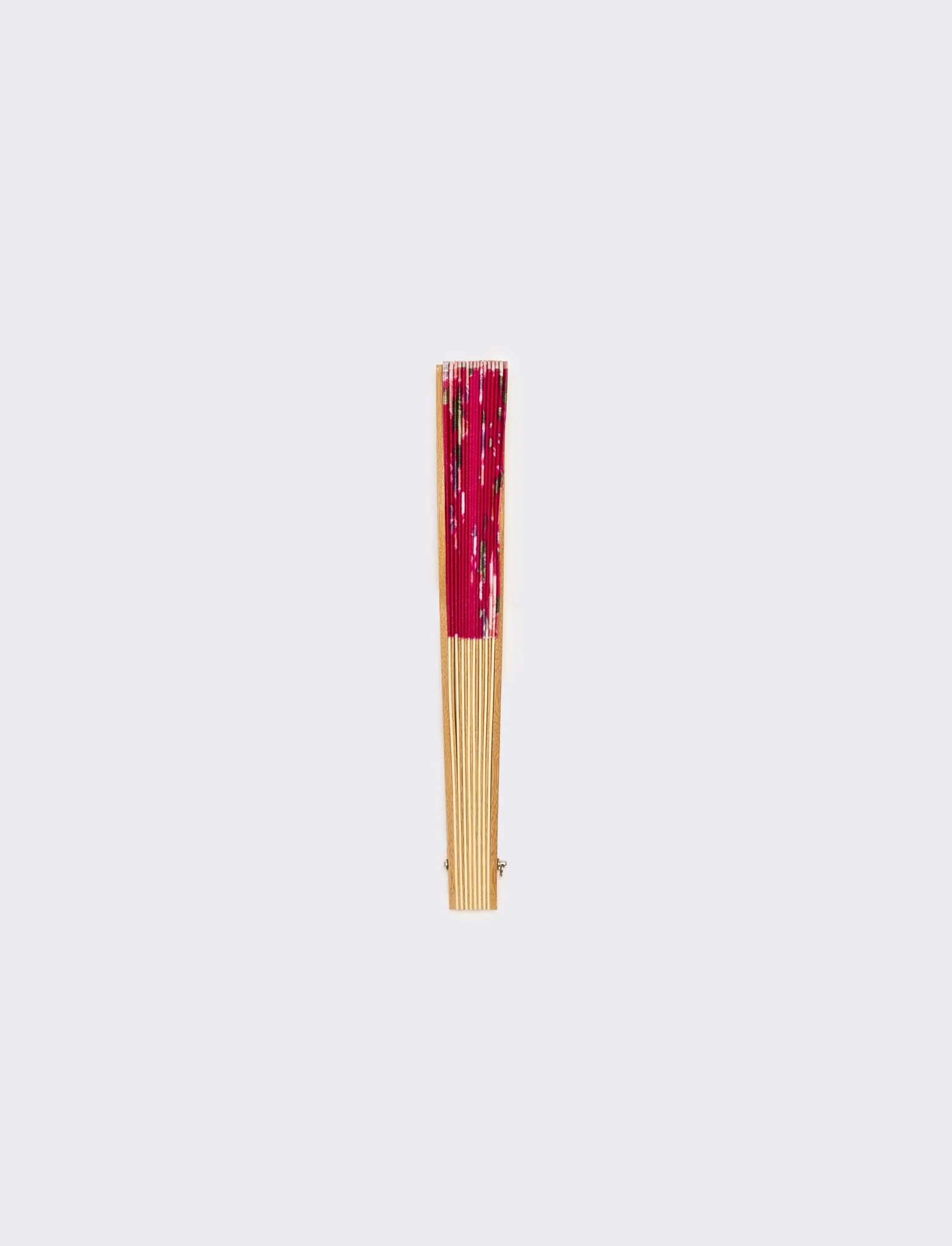 Ventaglio donna in legno e poliestere da pochette - Fuxia - Image 2