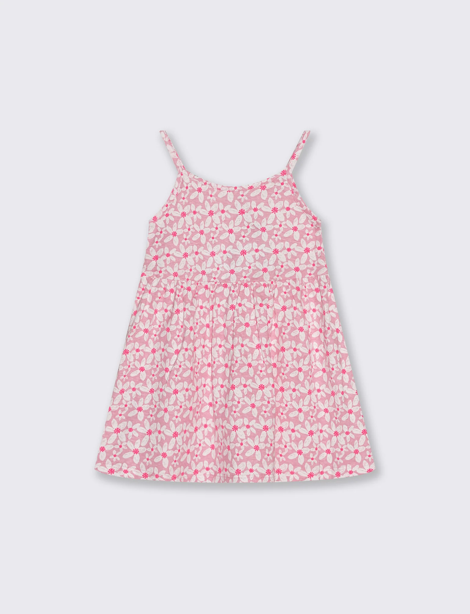 Vestitino a bretelline in cotone fresco - Rosa - Image 2