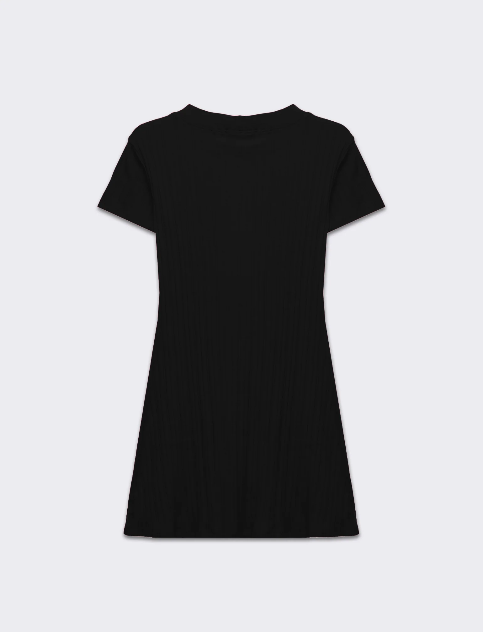 Vestito a coste svasato da donna - Nero - Image 5