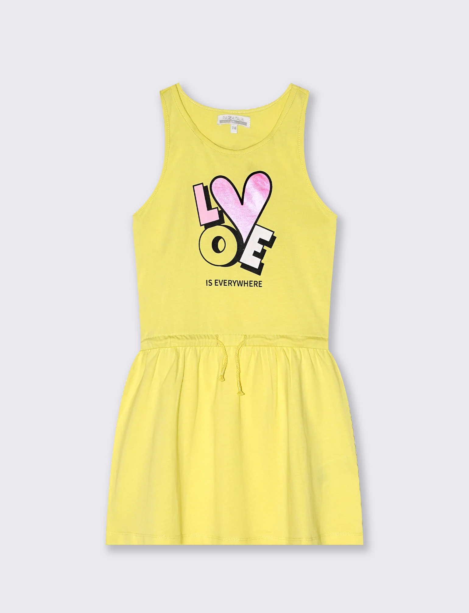 Vestito ampio da bambina - Giallo limone