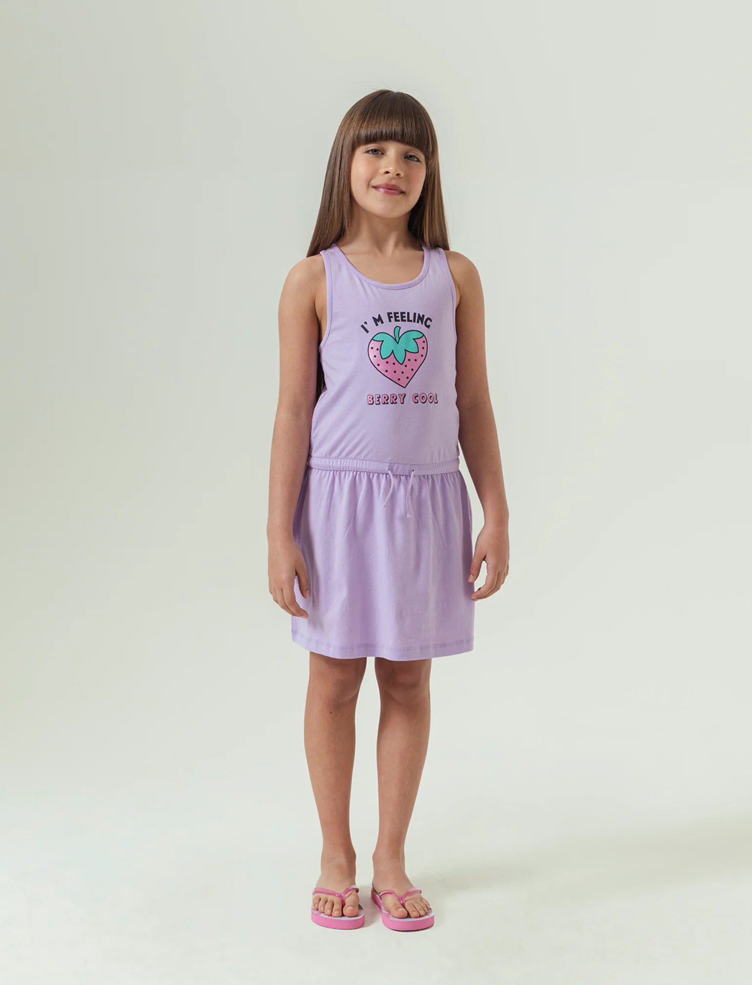 Vestito ampio da bambina - Lilla - Image 3